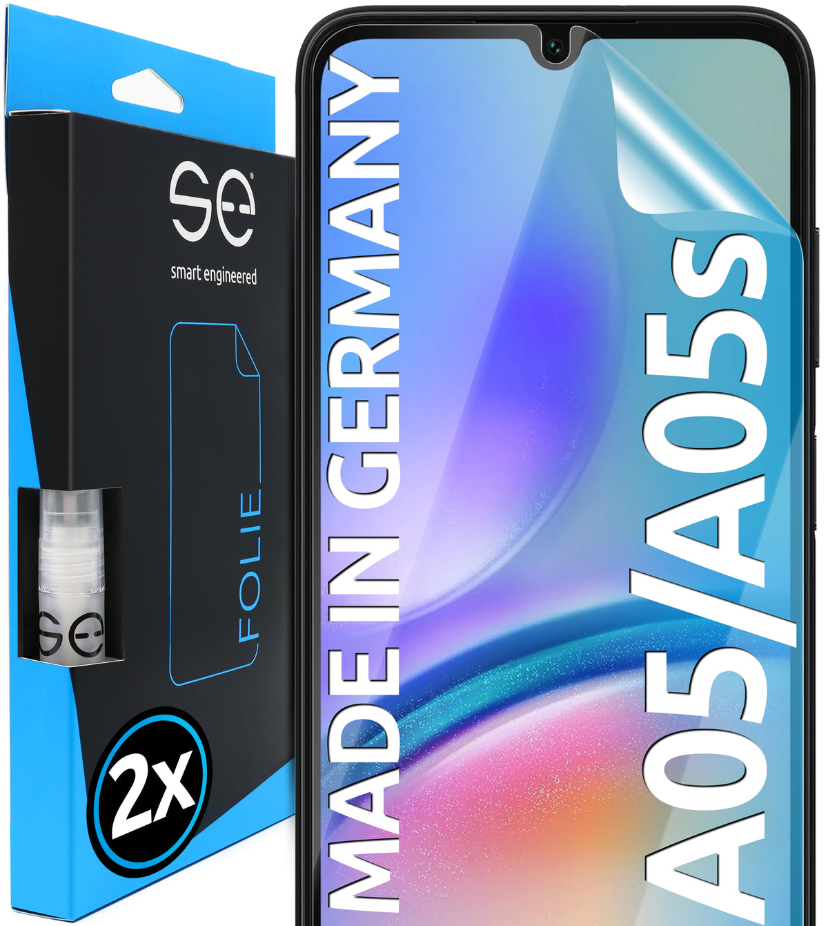 2x se® 3D Screen Protector for the Samsung Galaxy A05/A05s (Transparent, Matte or Privacy)