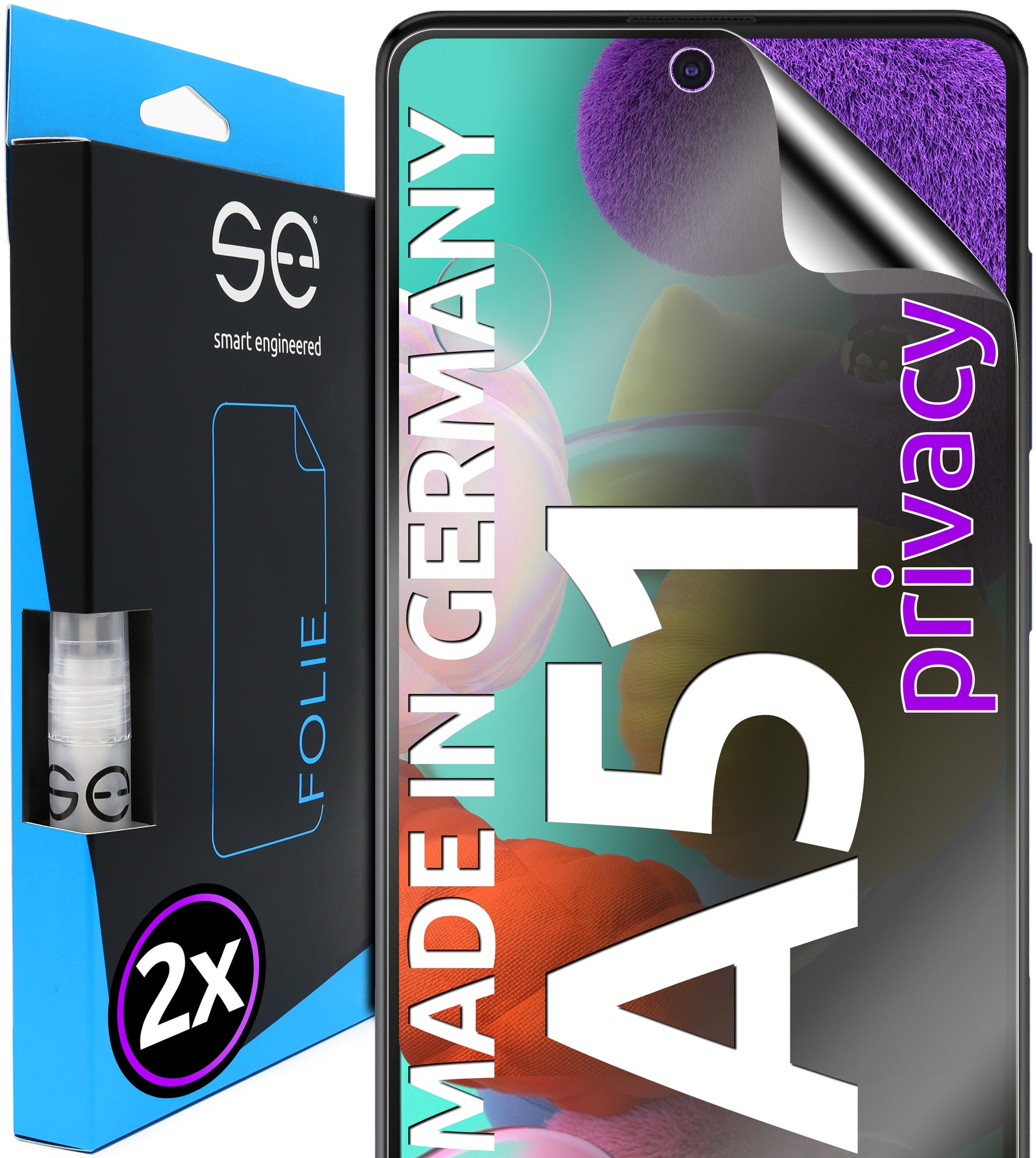 2x 3D protective film for the Samsung Galaxy A51 (transparent or matte)