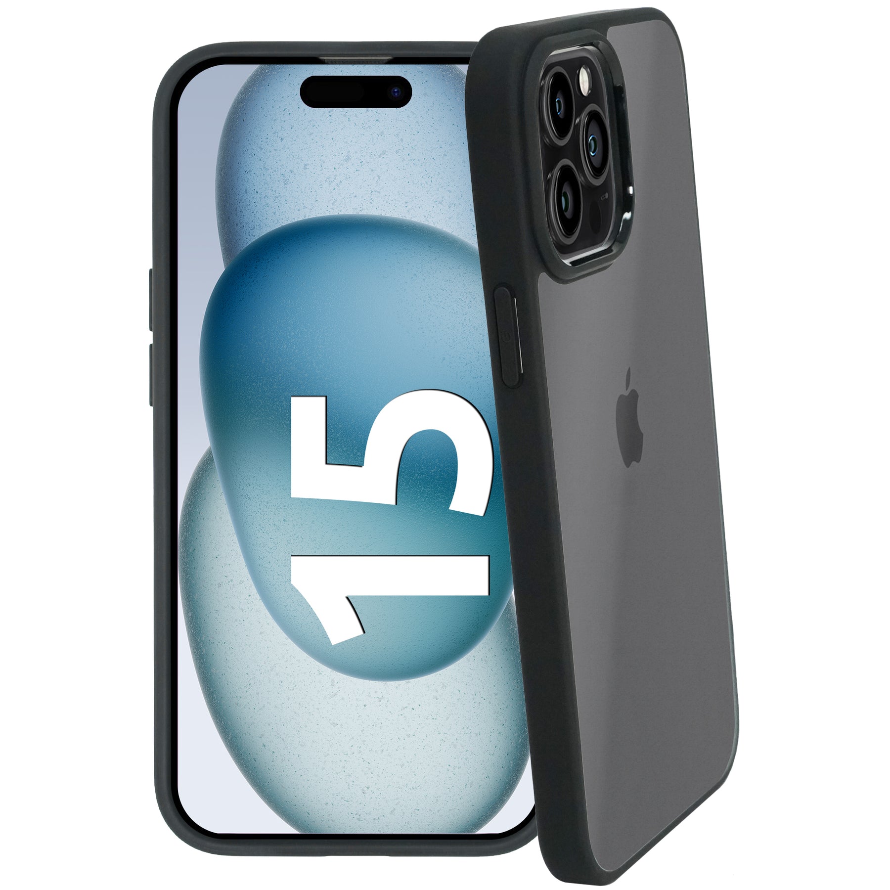 se® Hard Cover Protective Case for the Apple iPhone 15 Series (Matte Black)
