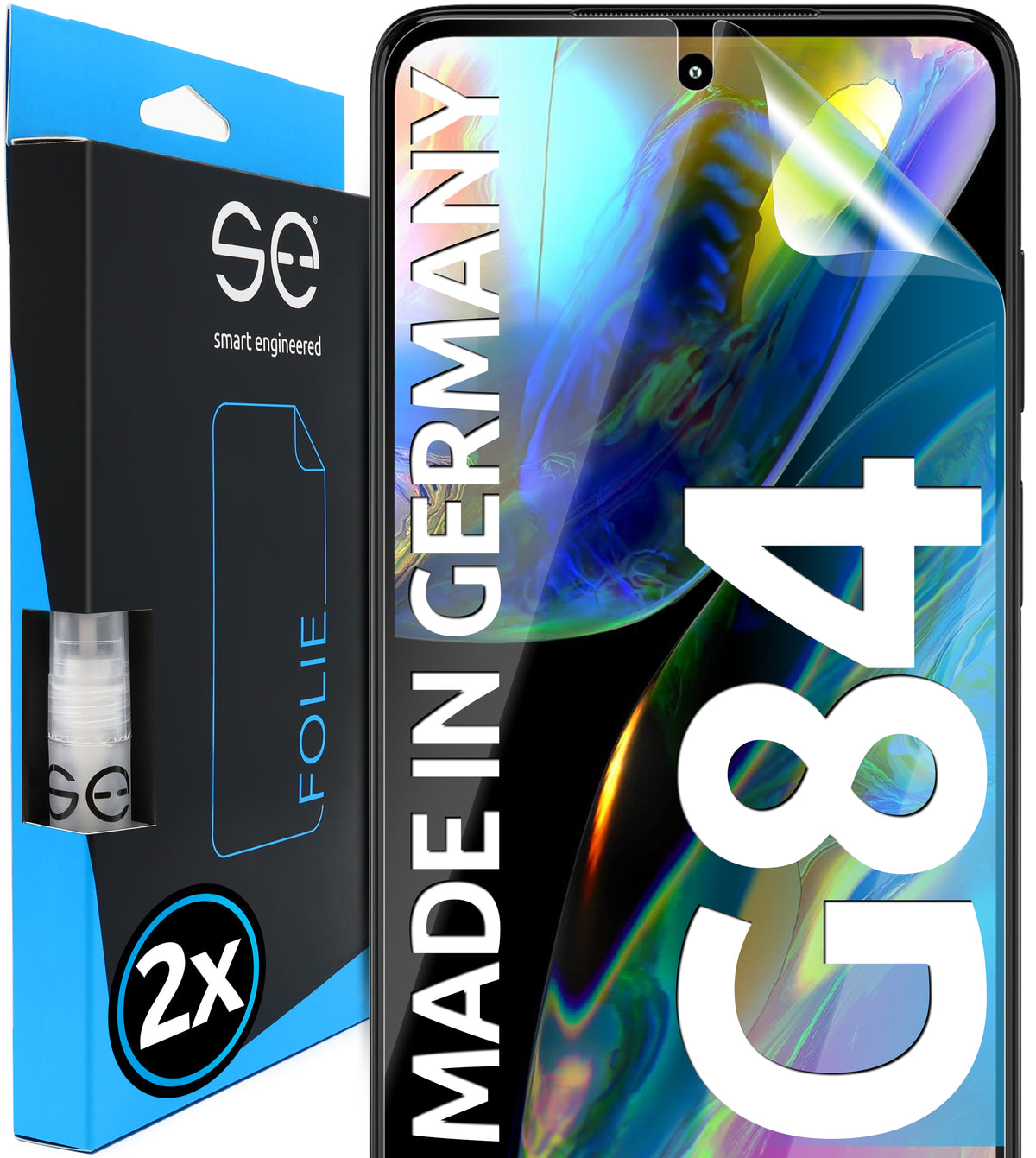 2x 3D protective film for the Motorola G84 (transparent or matte)