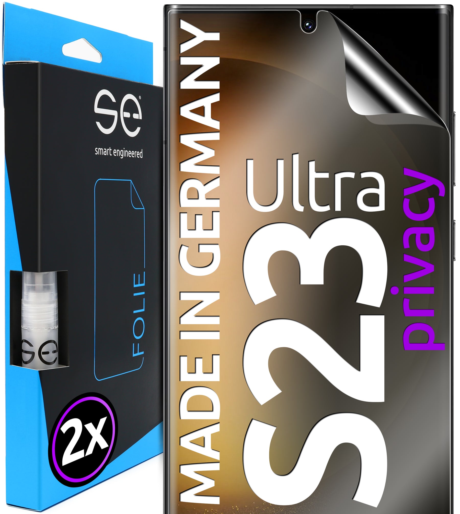 2x 3D protective film for the Samsung Galaxy S23 series (transparent, matte or privacy)