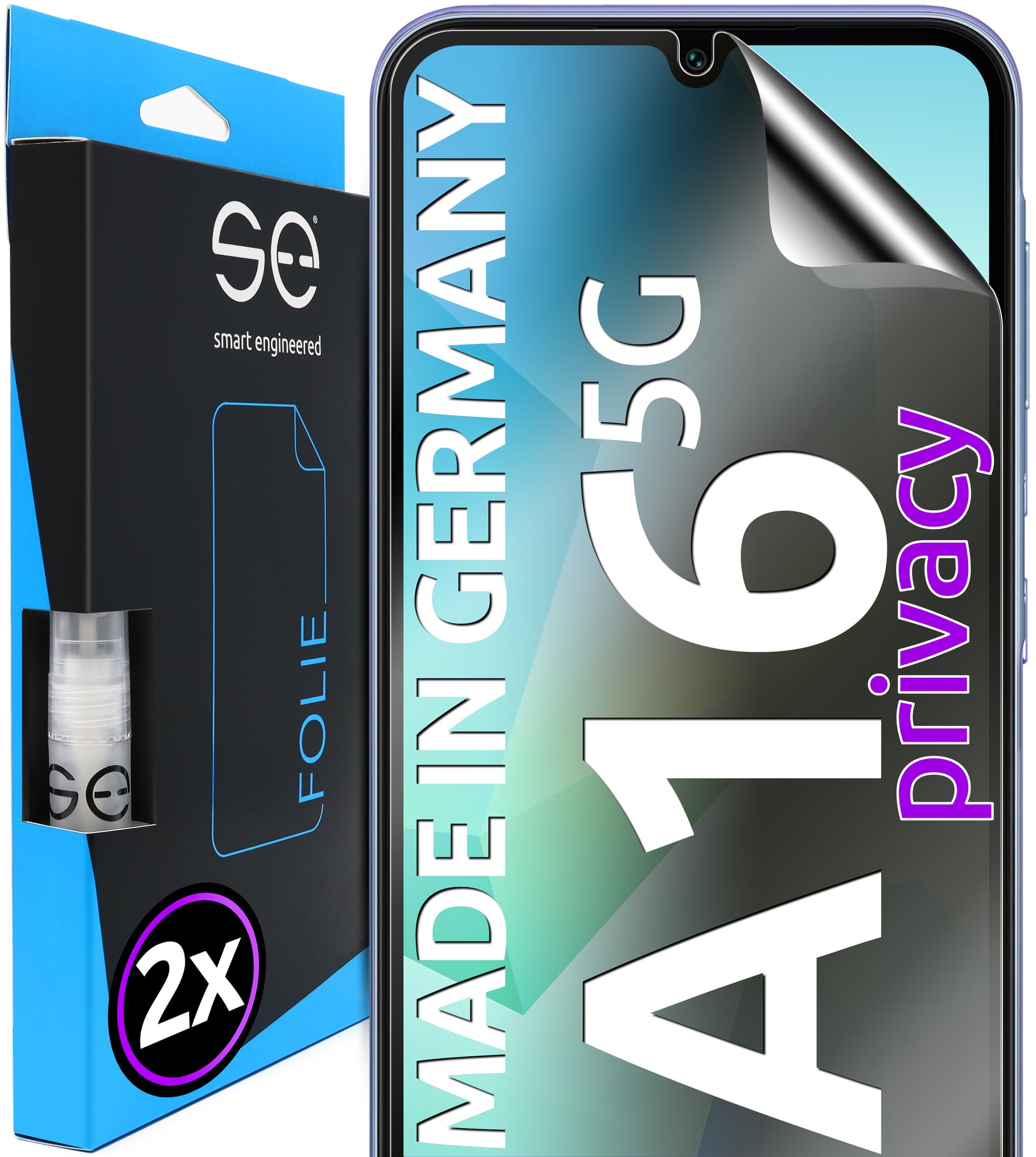 2x se® 3D Screen Protector for Samsung Galaxy A16 5G (Transparent, Matte or Privacy)