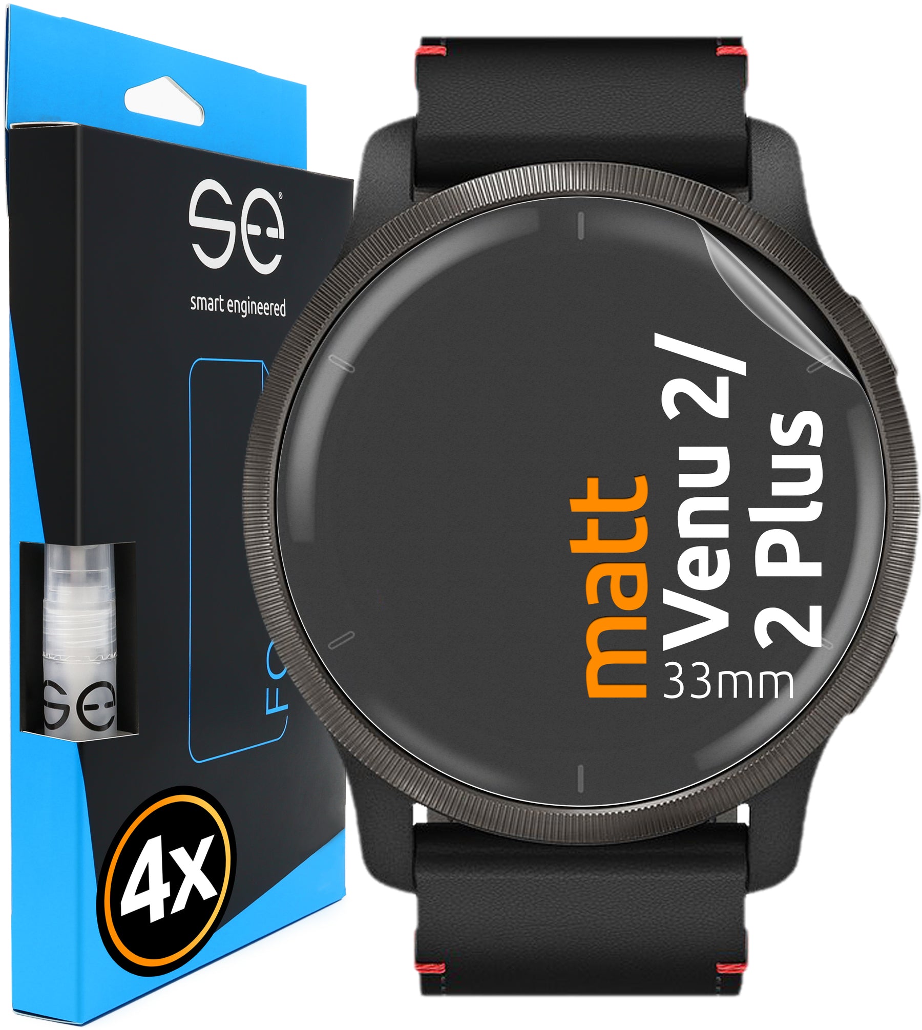 4x 3D Schutzfolie für die Garmin Venu Serie (Transparent oder Matt)