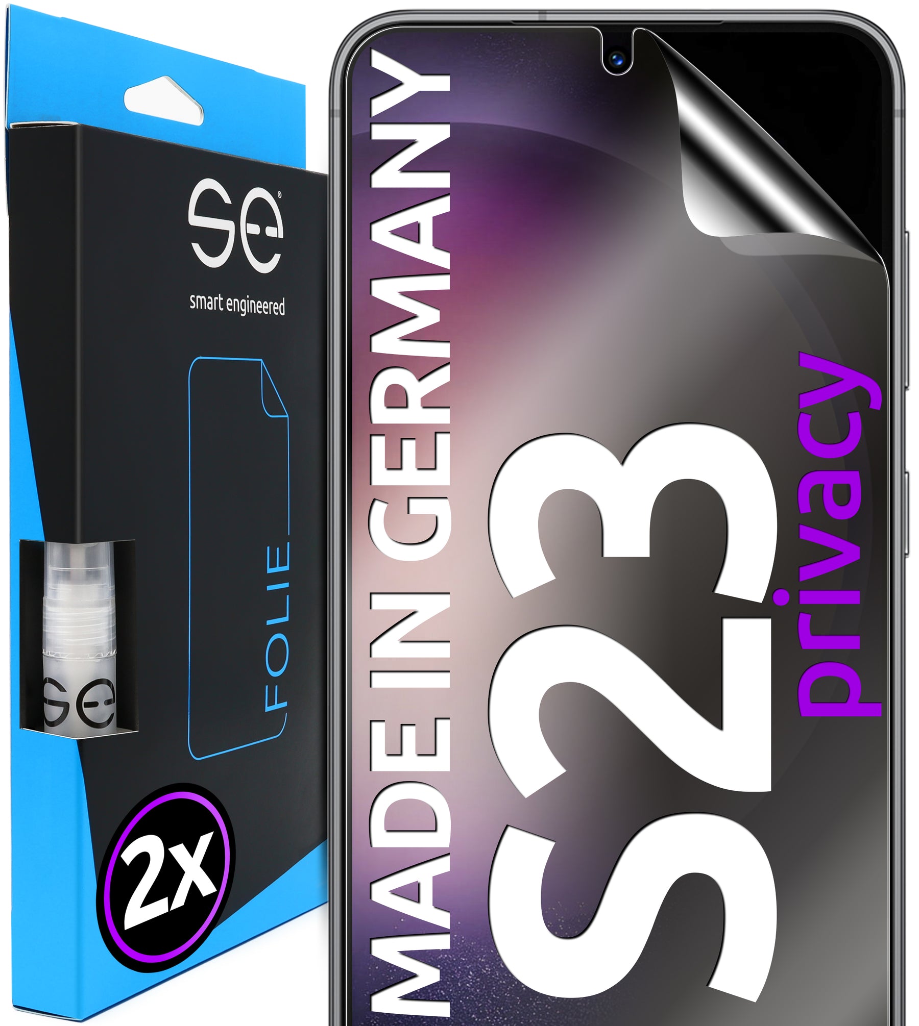 2x 3D protective film for the Samsung Galaxy S23 series (transparent, matte or privacy)
