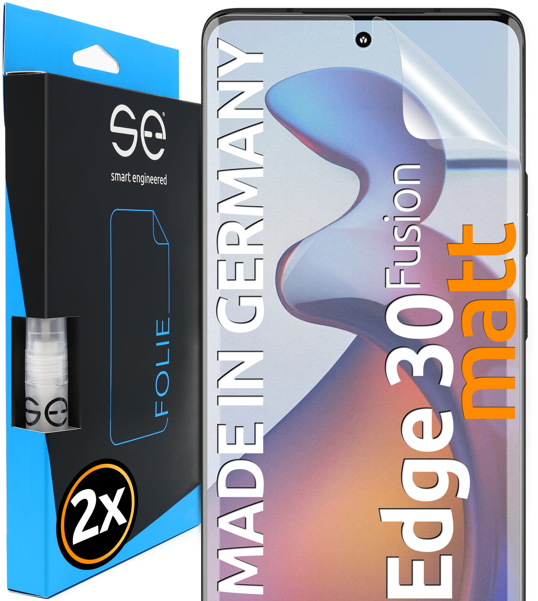 2x se® Schutzfolie für die Motorola Edge 30 Serie (Transparent, Matt oder Privacy)