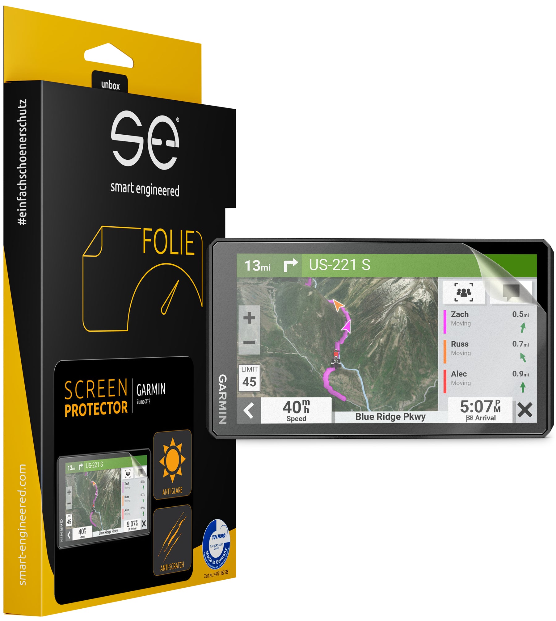 2x se® Navigation screen protector (clear & anti-reflective)
