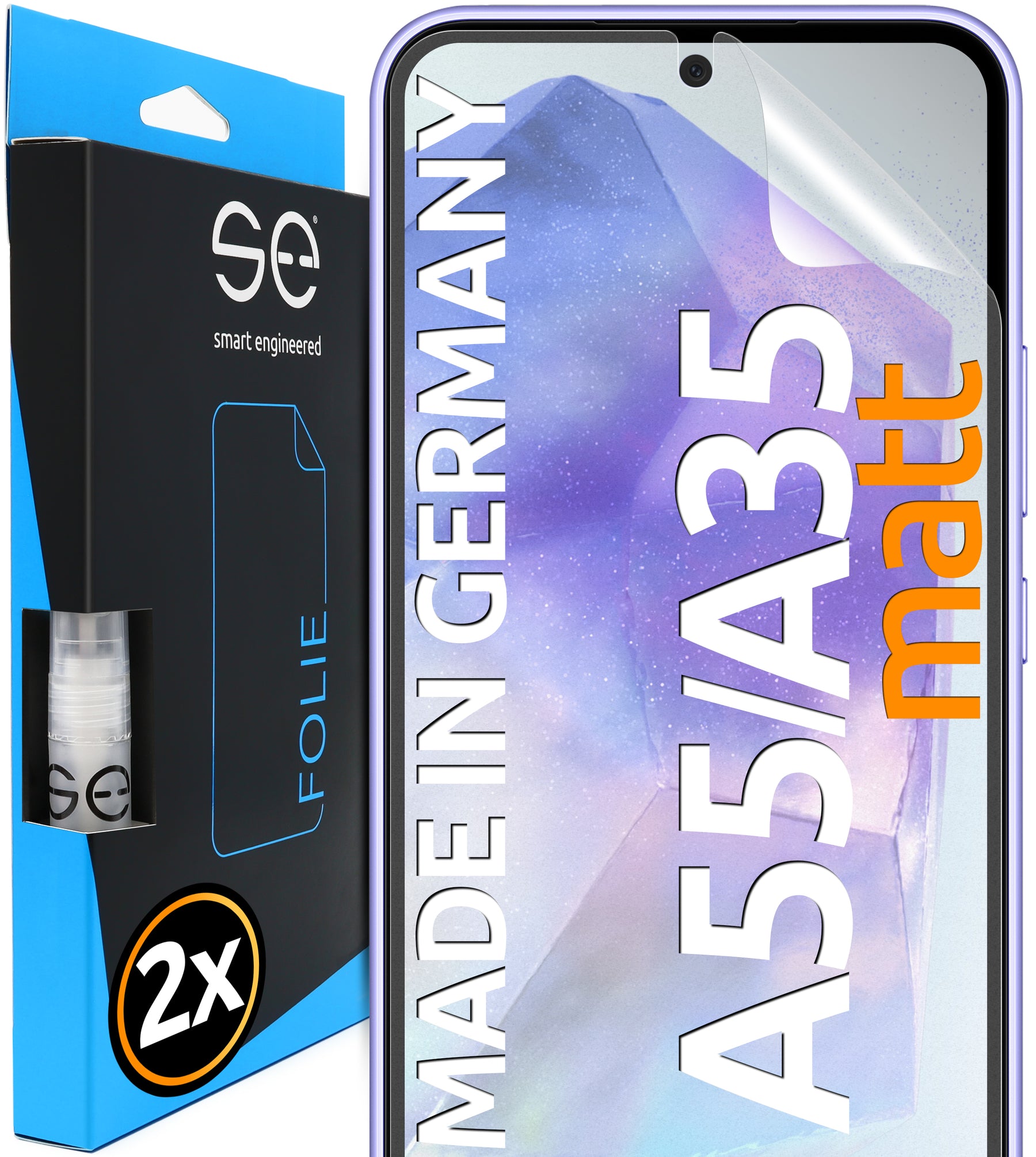 2x 3D Screen Protector for the Samsung Galaxy A55/A35 4G / 5G (Transparent or Matte)