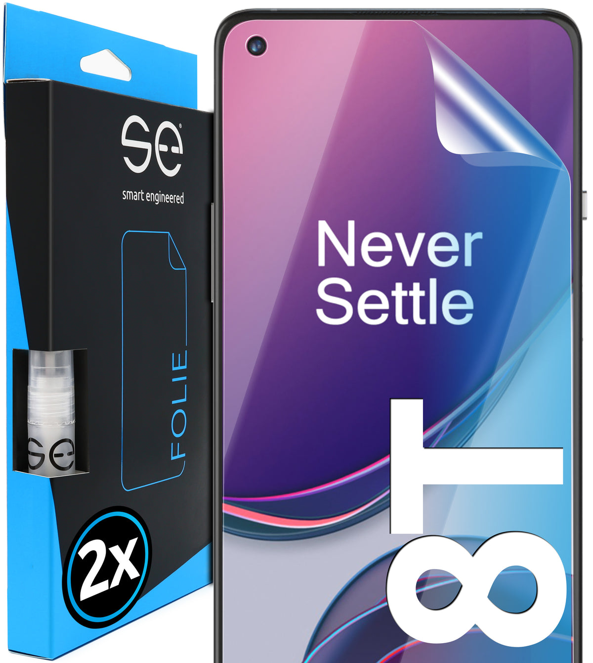 2x se® 3D protective film for the OnePlus 8T (transparent or matte)