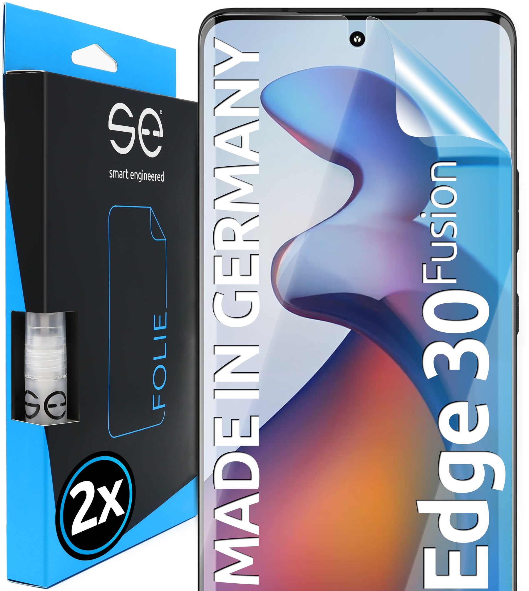 2x se® Schutzfolie für die Motorola Edge 30 Serie (Transparent, Matt oder Privacy)