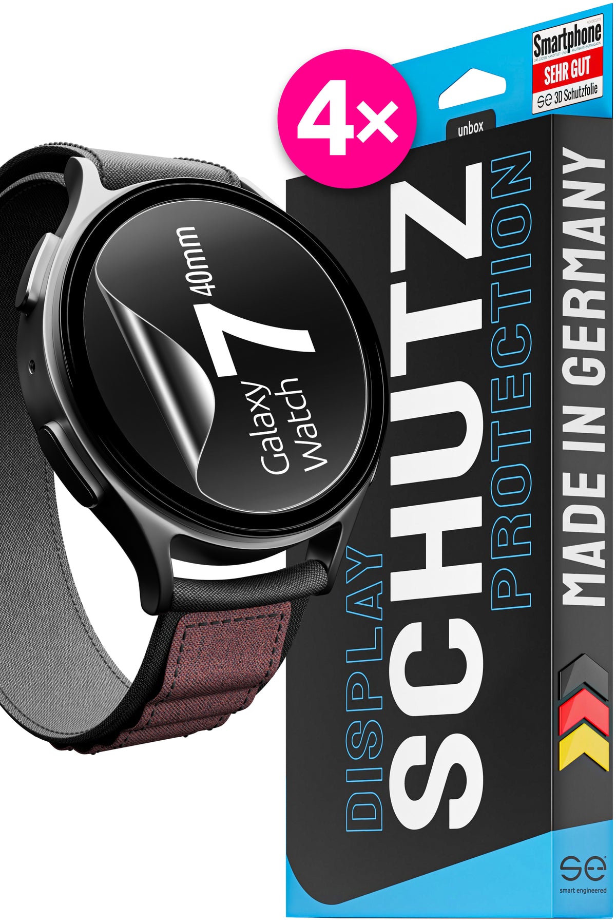 4x se® 3D protective film for the Samsung Galaxy Watch 7 series