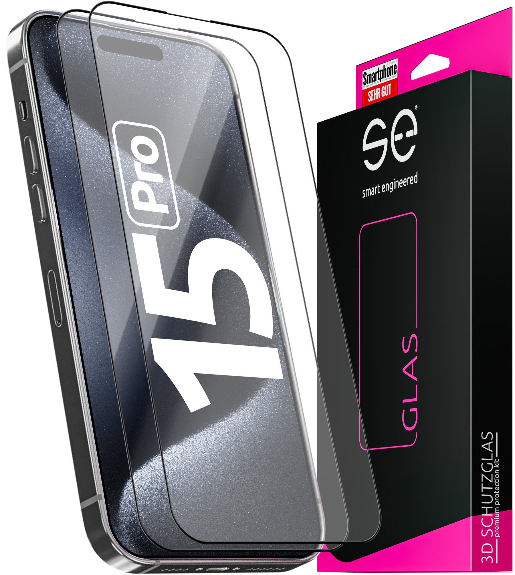 2x se® 3D protective glass Apple iPhone 15 Pro