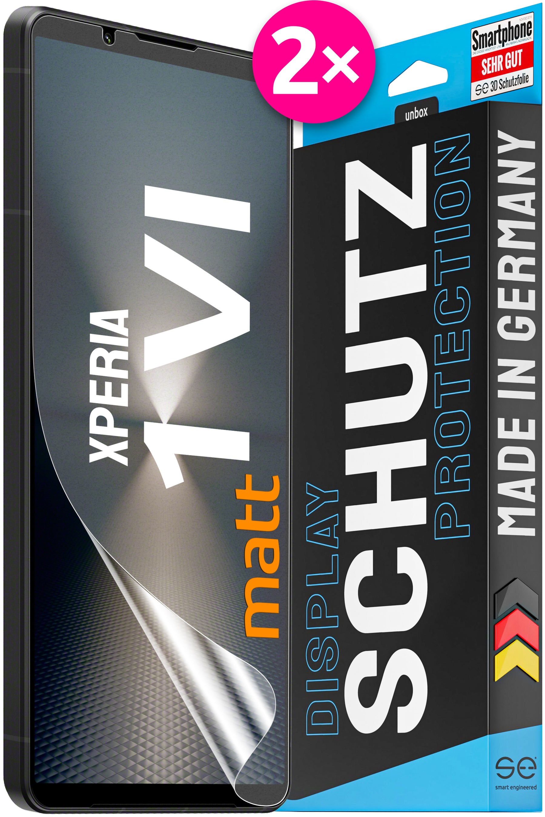 2x se® 3D Screen Protector for the Sony Xperia 1VI (Transparent, Matte or Privacy)