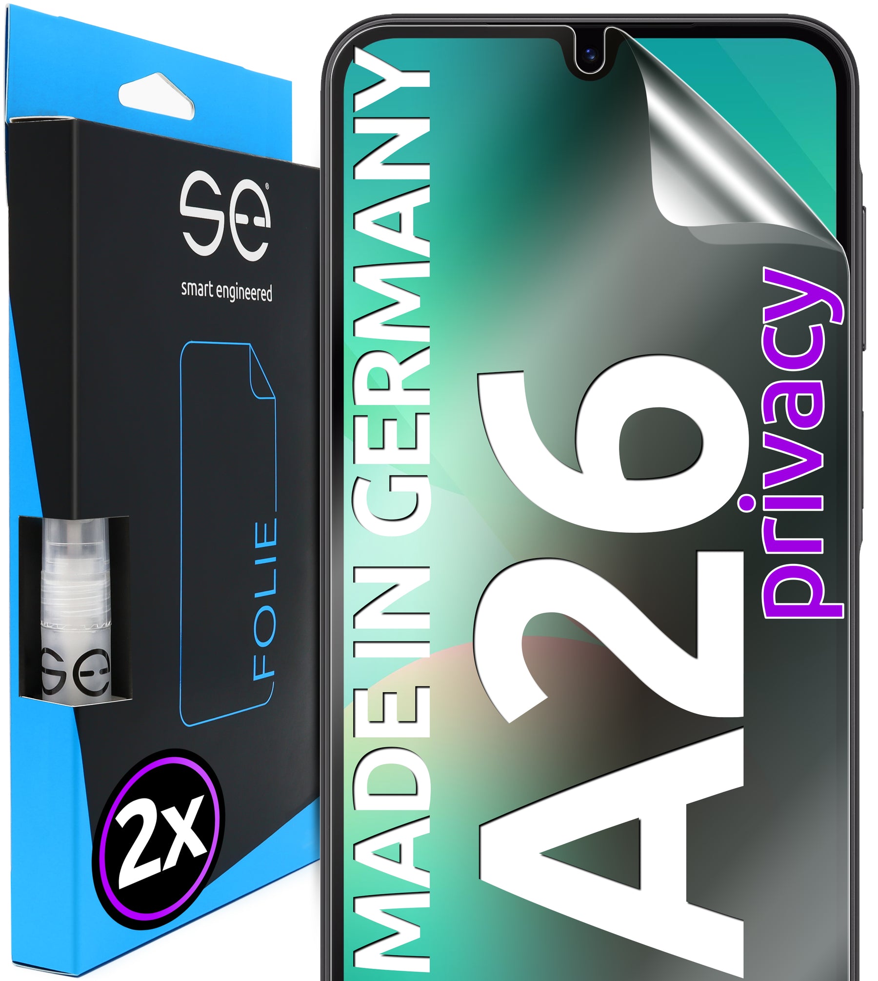 2x se® 3D Schutzfolie für das Samsung Galaxy A26 (Transparent, Matt oder Privacy)