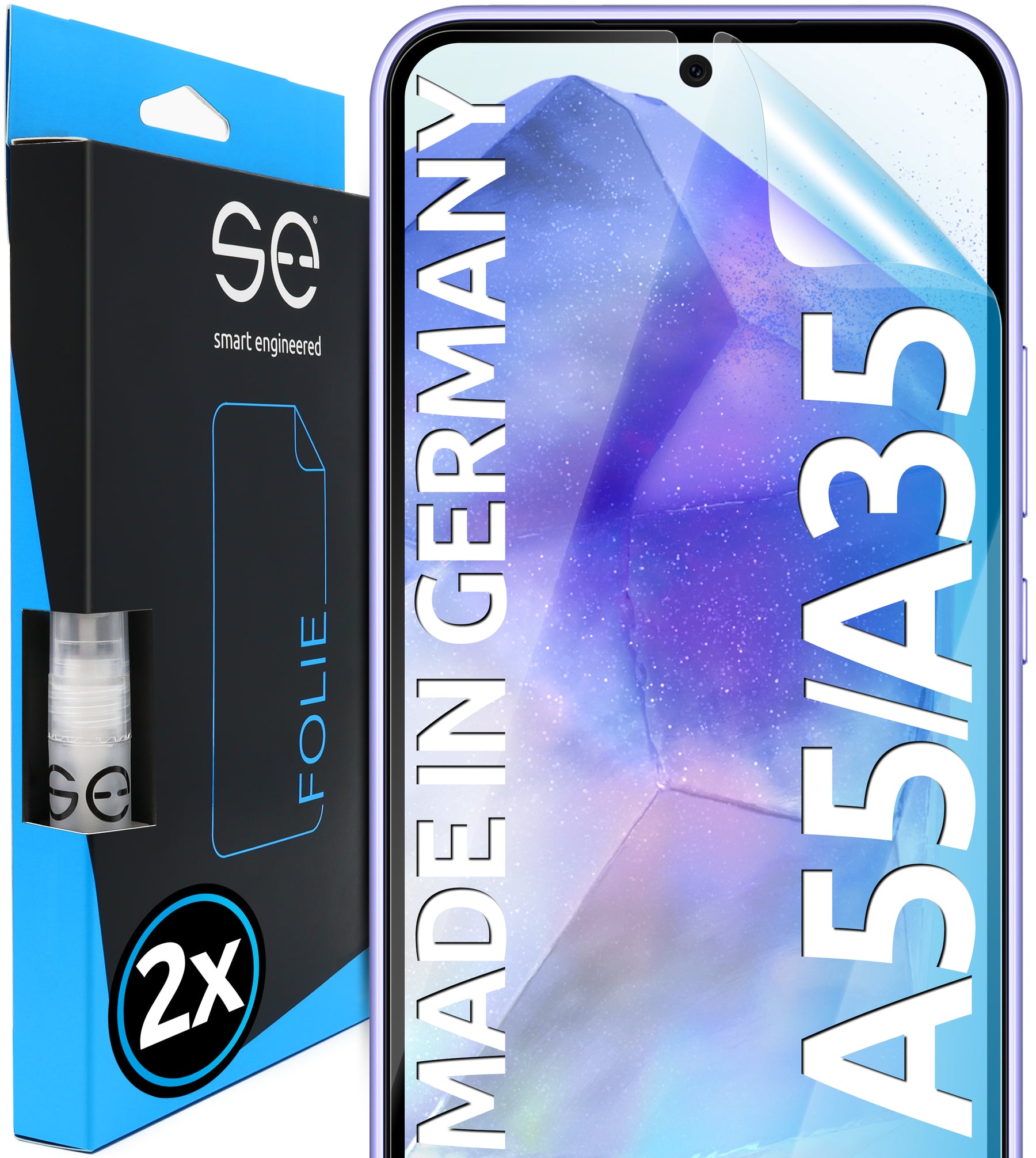 2x 3D Screen Protector for the Samsung Galaxy A55/A35 4G / 5G (Transparent or Matte)