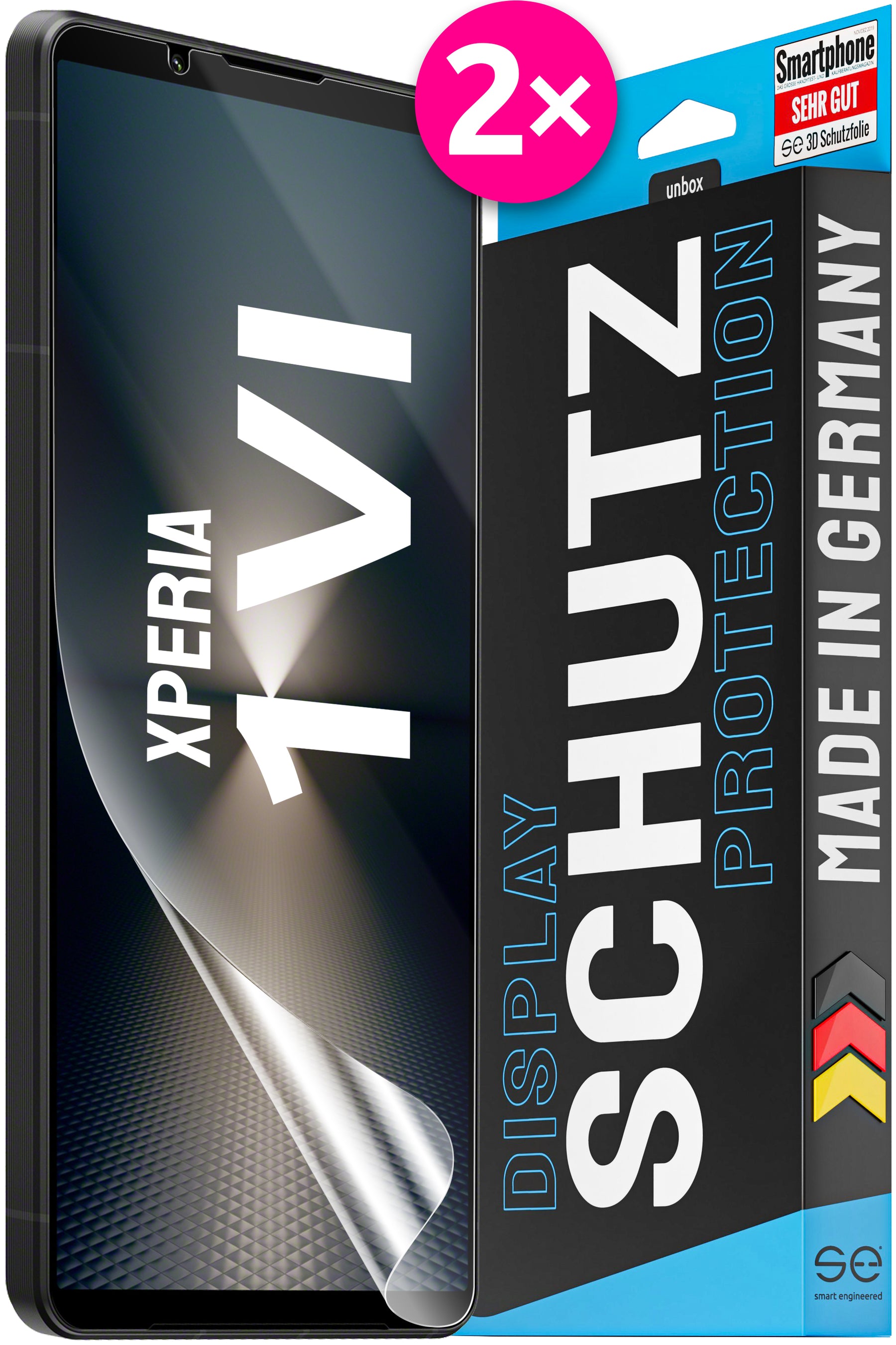 2x se® 3D Screen Protector for the Sony Xperia 1VI (Transparent, Matte or Privacy)
