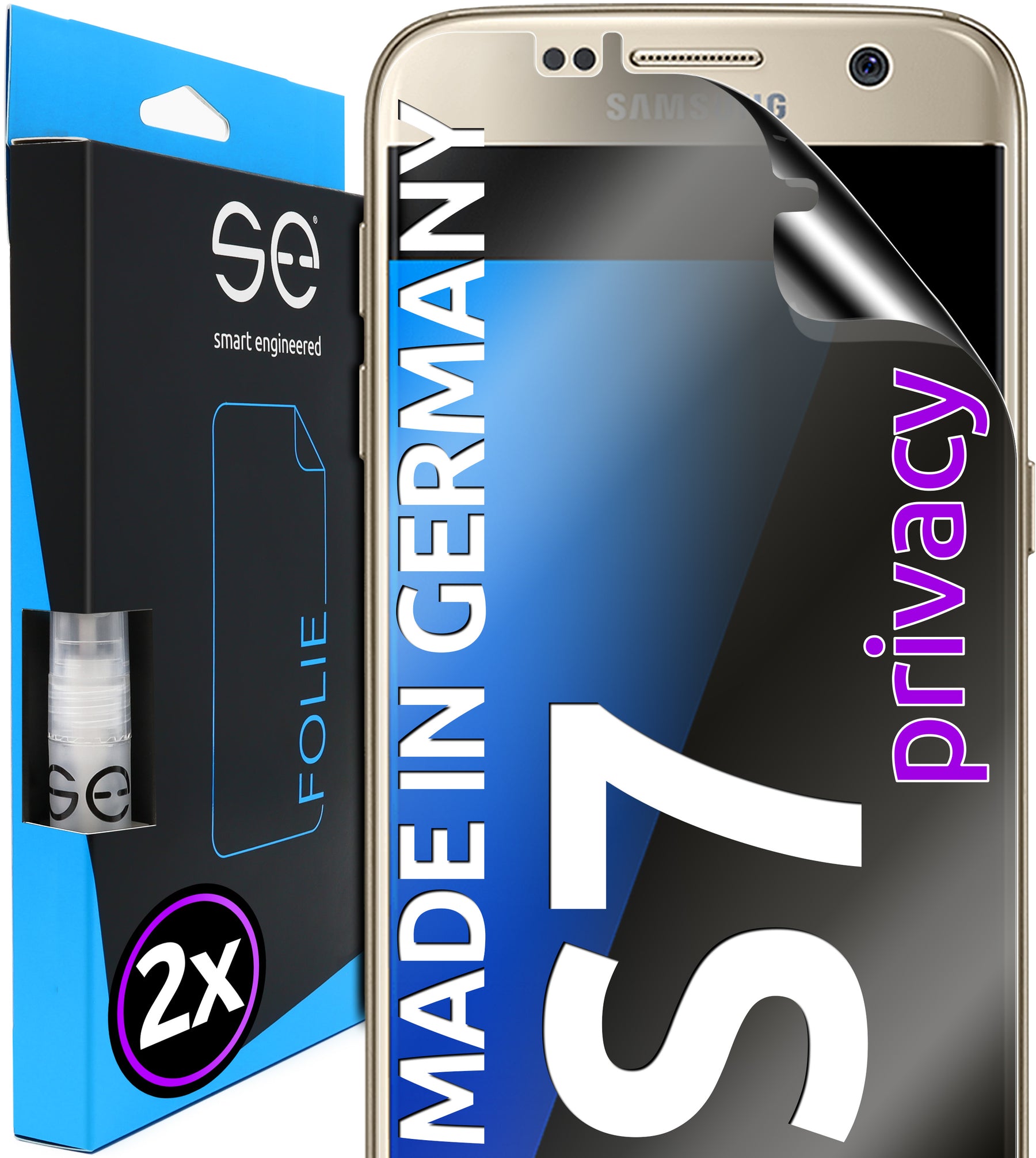 2x 3D protective film for the Samsung Galaxy S7 series (transparent, matte or privacy)