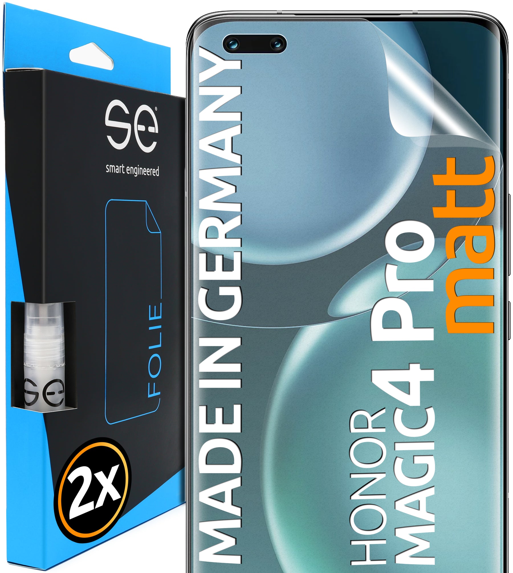 2x se® Schutzfolie für das Honor Magic 4 Pro (Transparent, Matt oder Privacy)