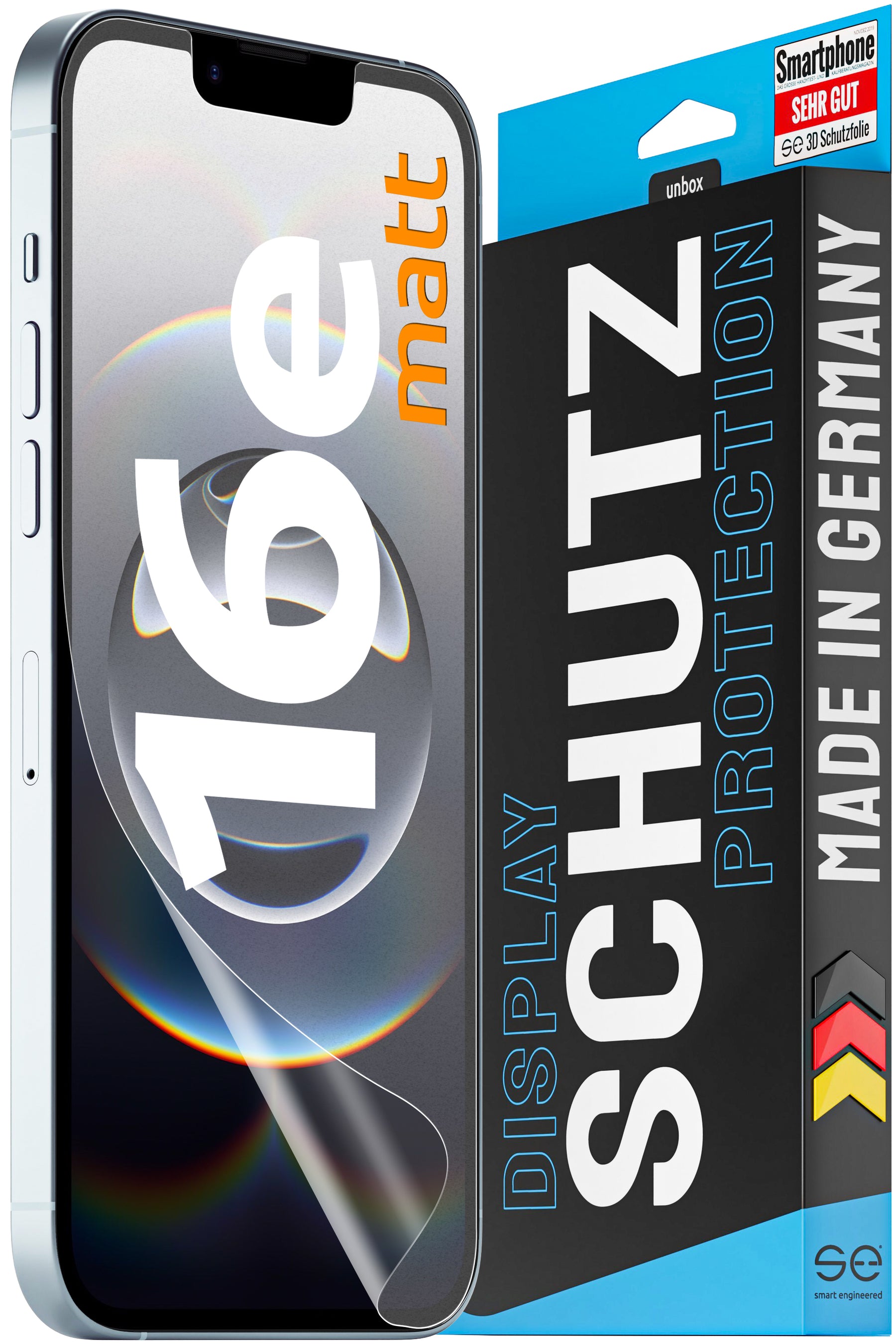 2x 3D Schutzfolie für die Apple iPhone 16 Serie (Transparent, Matt oder Privacy)