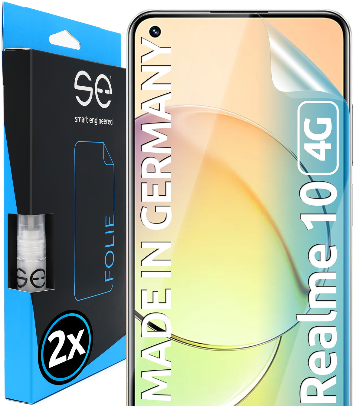 2x se® 3D Schutzfolie für die Realme 10 Serie (Transparent, Matt oder Privacy)