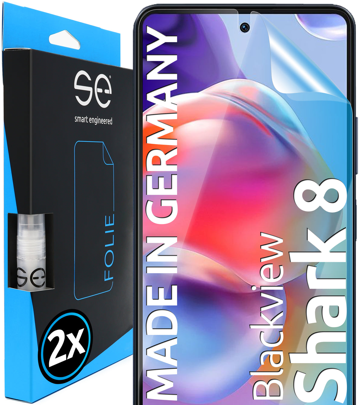 2x 3D protective film for the Blackview Shark 8 (Transparent, Matte or Privacy)