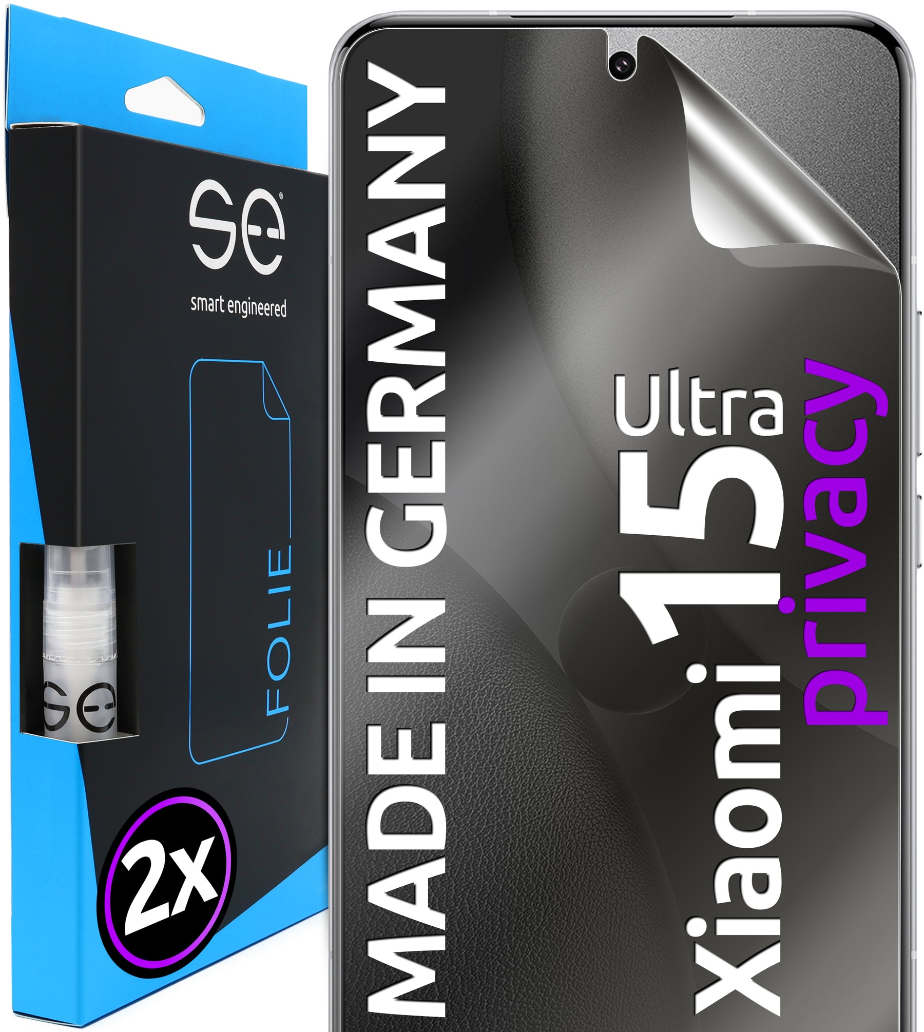 2x 3D Schutzfolie für die Xiaomi 15 Serie (Transparent, Matt oder Privacy)