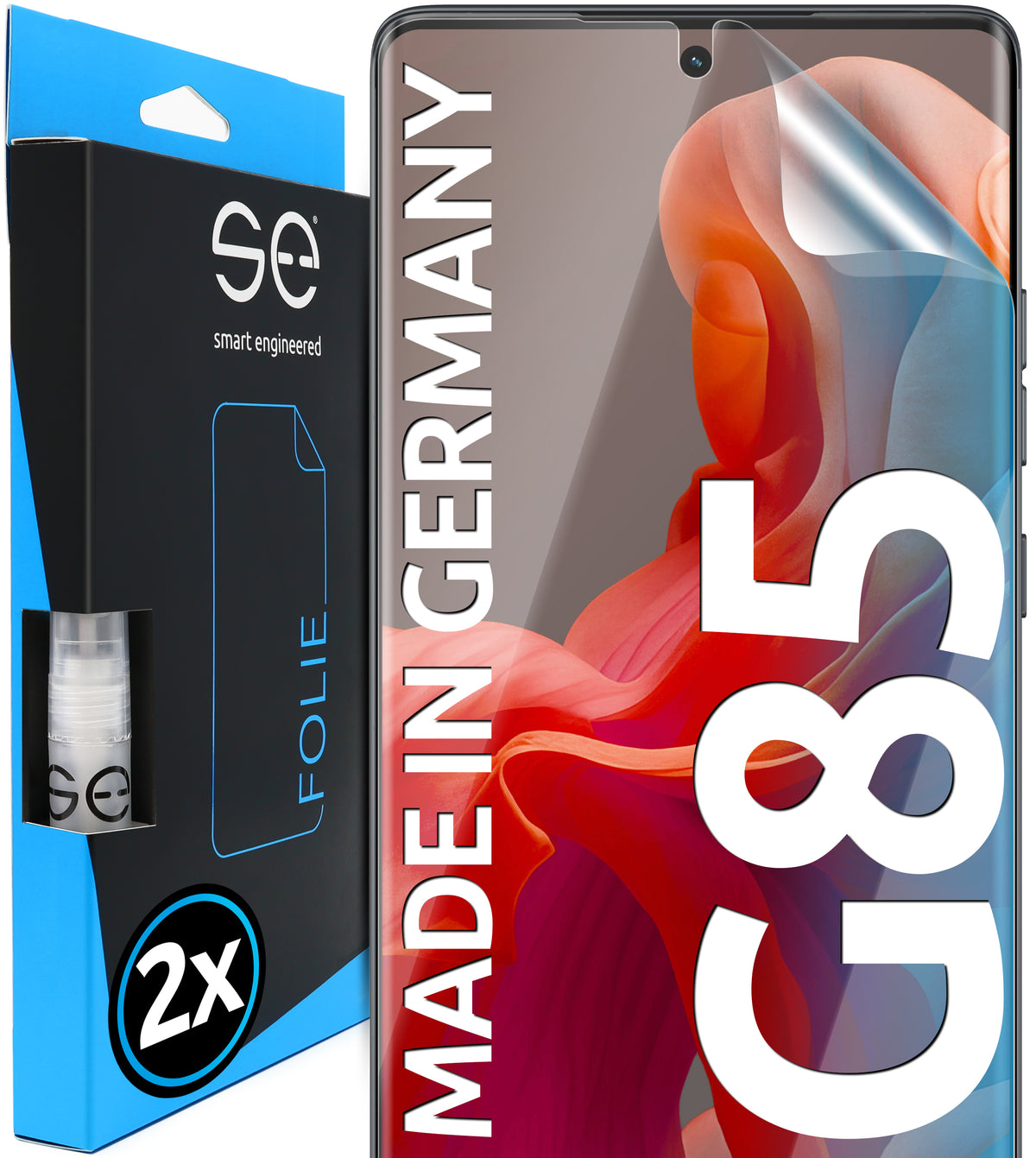 2x 3D protective film for the Motorola G85 (transparent or matte)