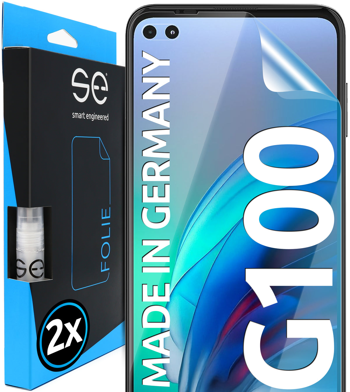 2x se® 3D Screen Protector for the Motorola Moto G100 (Transparent, Matte or Privacy)