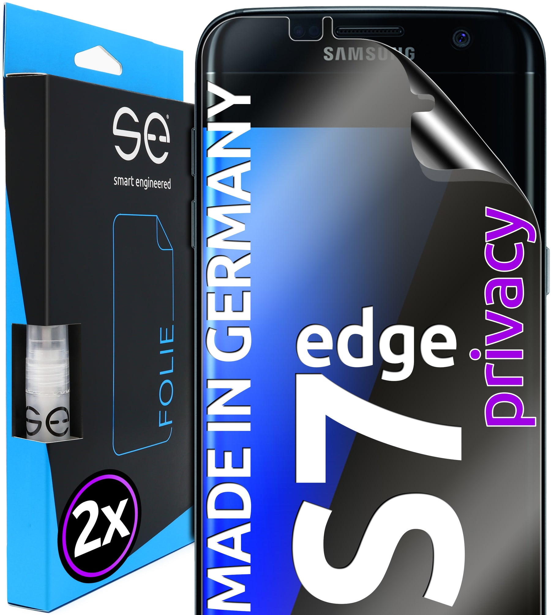 2x 3D protective film for the Samsung Galaxy S7 series (transparent, matte or privacy)