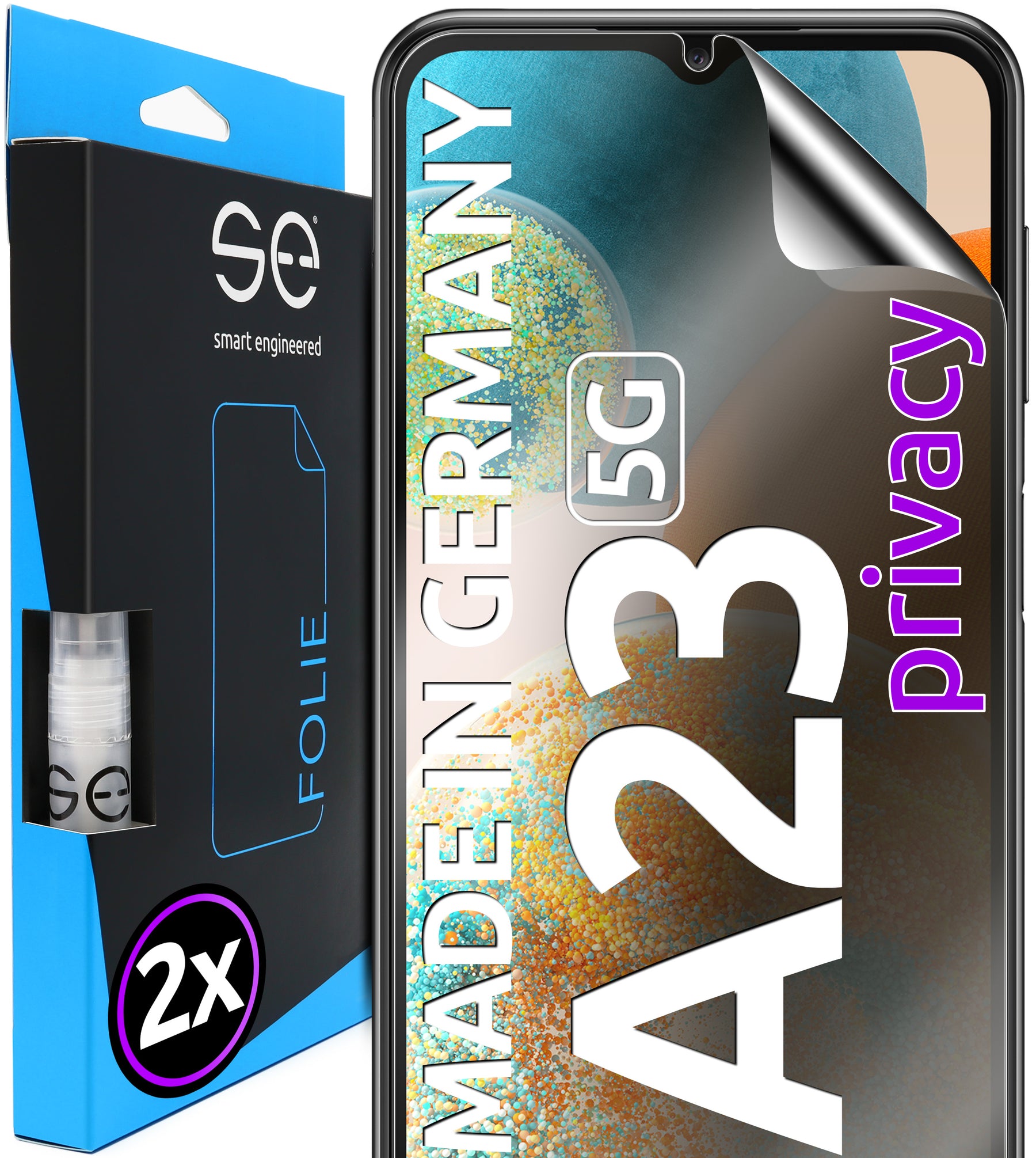 2x se® 3D Screen Protector for the Samsung Galaxy A23/A23 5G (Transparent, Matte or Privacy)