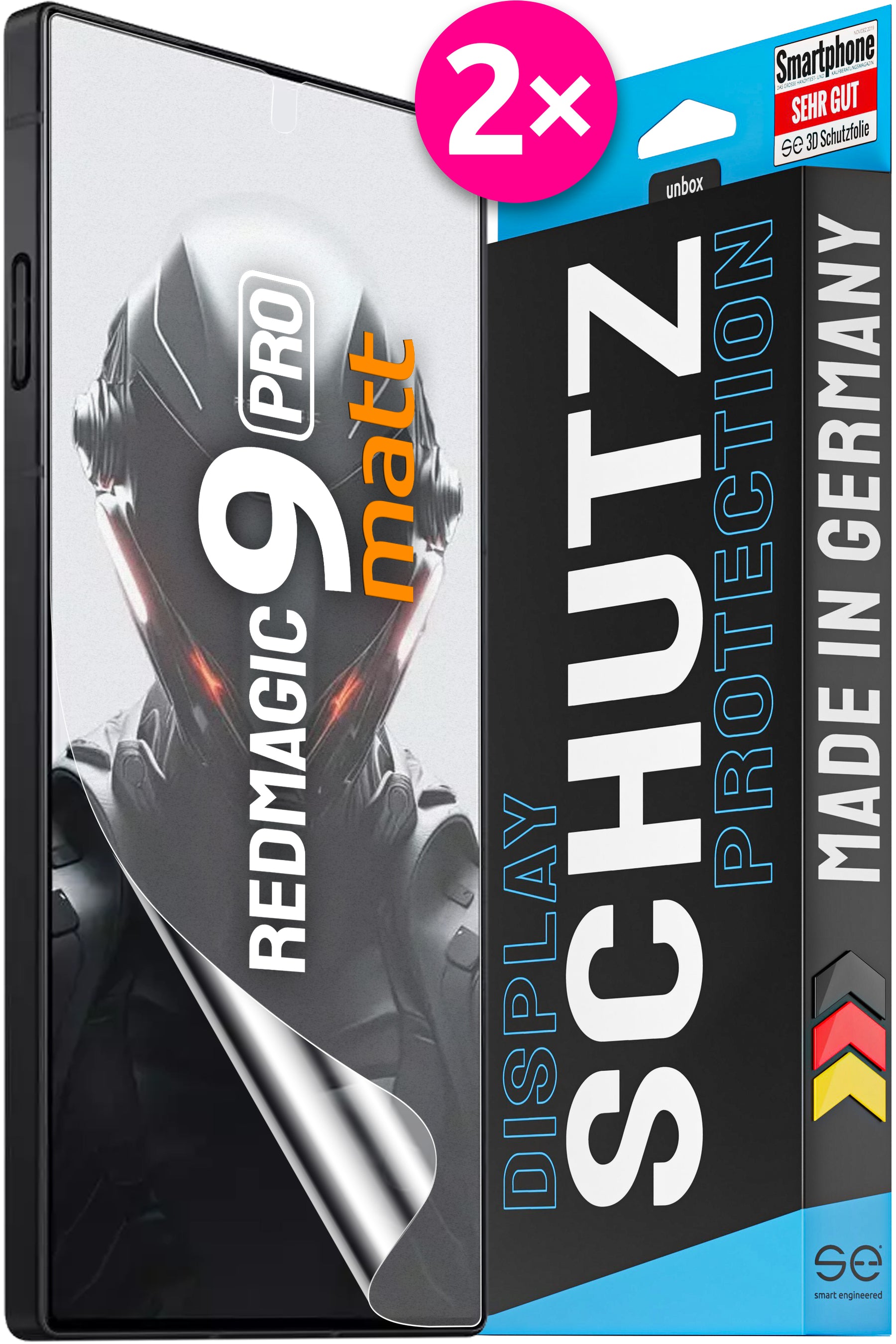 2x 3D protective film for the ZTE nubia REDMAGIC 9 Pro (transparent or matte)