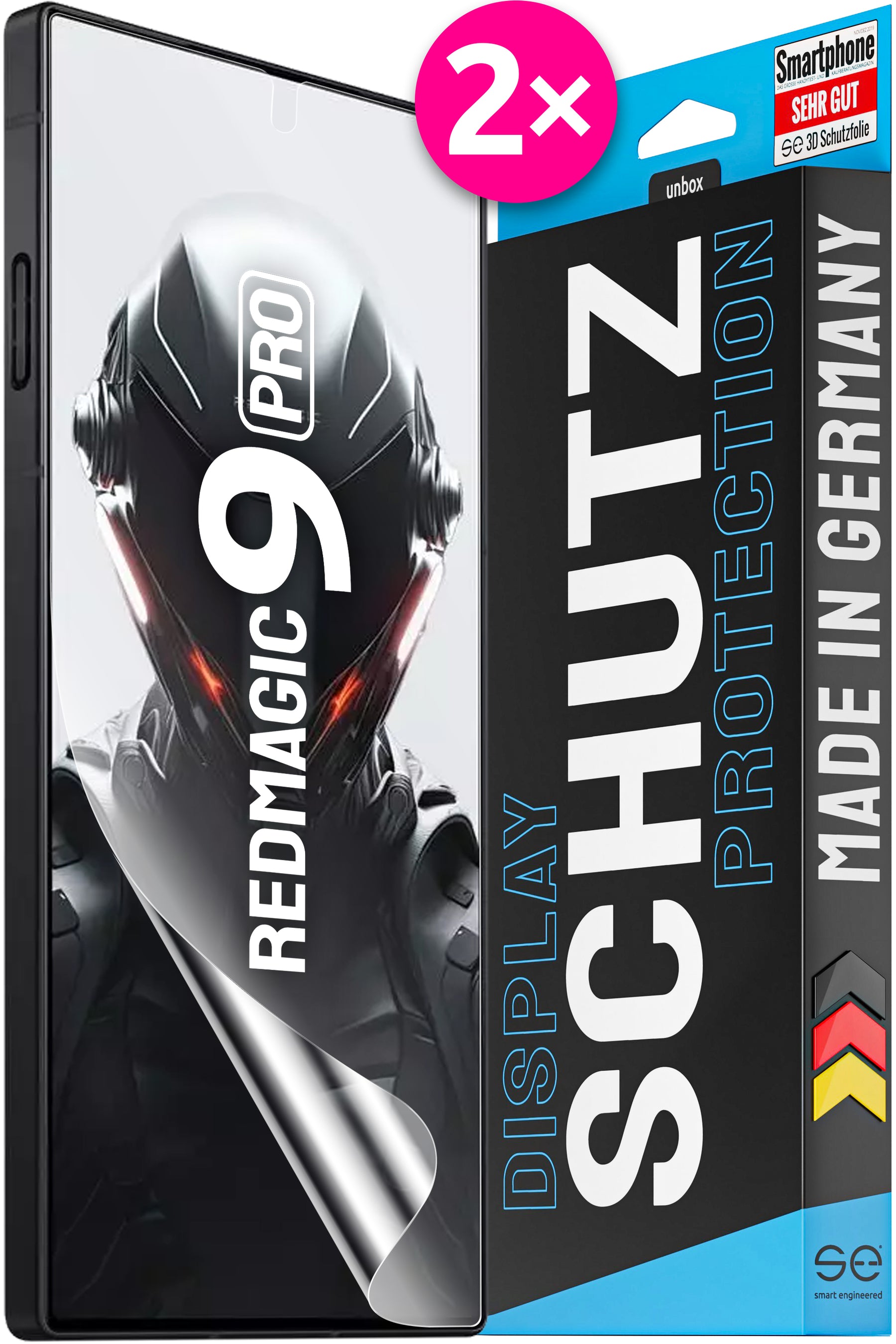 2x 3D protective film for the ZTE nubia REDMAGIC 9 Pro (transparent or matte)