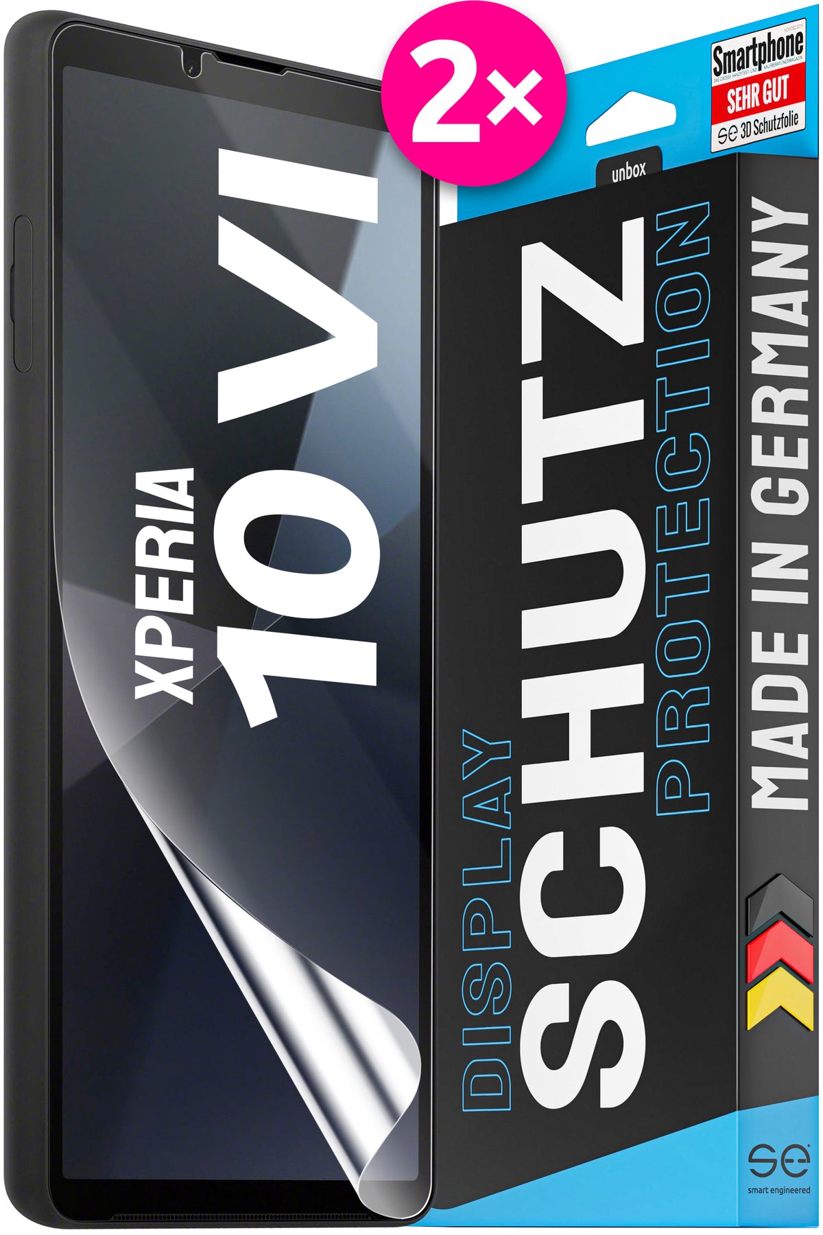 2x se® 3D Screen Protector for the Sony Xperia 10VI (Transparent, Matte or Privacy)