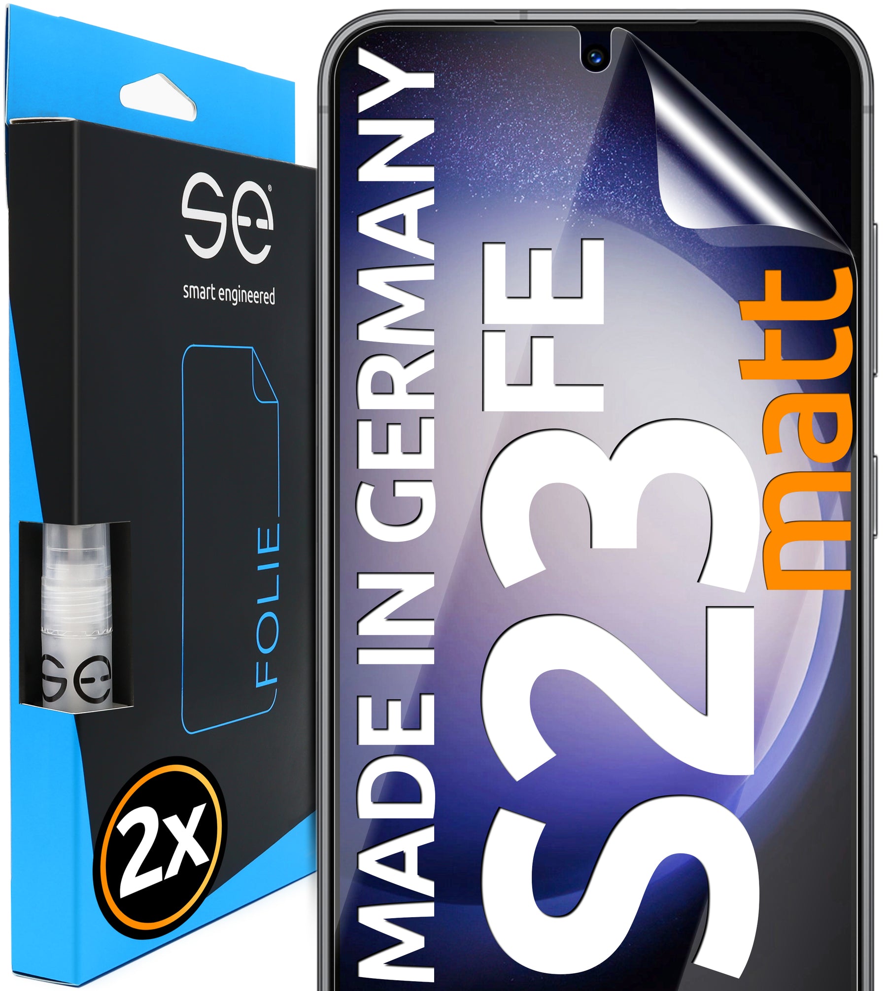 2x 3D protective film for the Samsung Galaxy S23 series (transparent, matte or privacy)