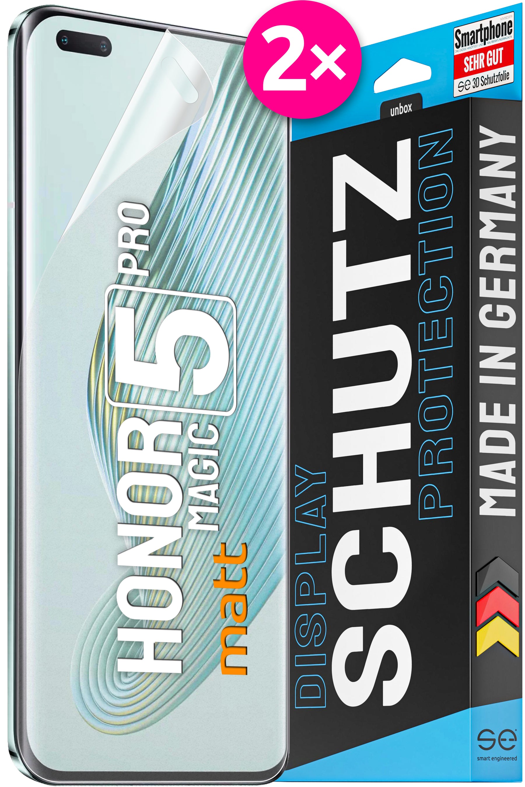 2x se® Screen Protector for the Honor Magic 5 Series (Transparent or Matte)