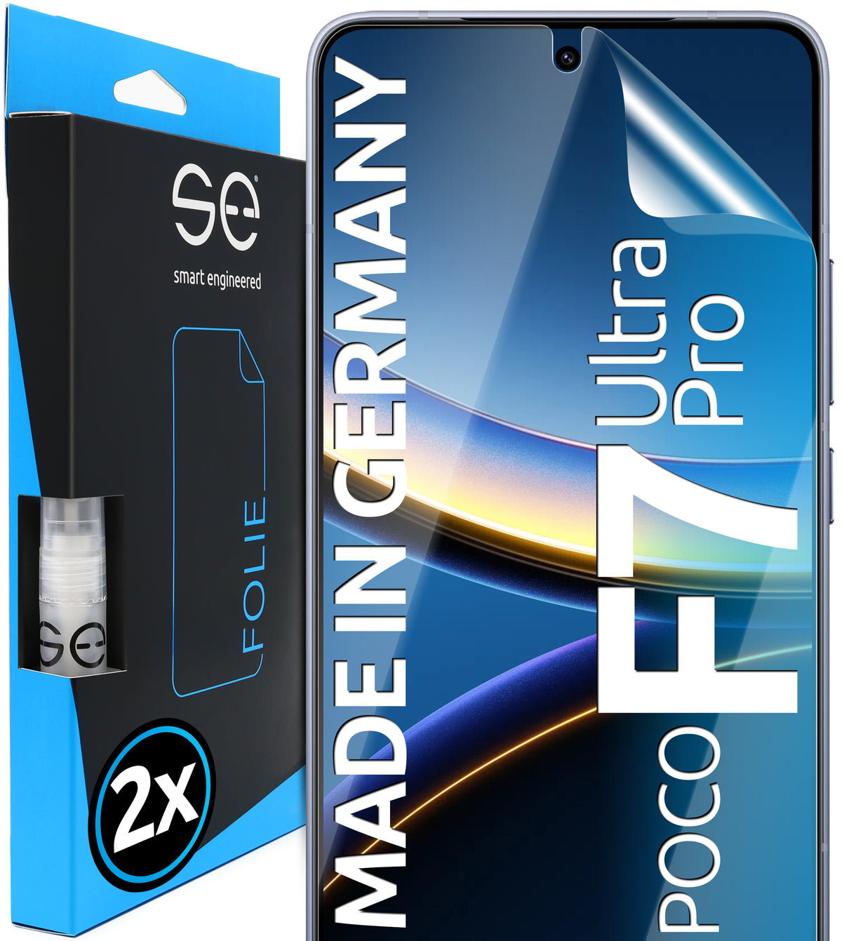 2x 3D Schutzfolie für das Xiaomi Poco F7 Ultra / F7 Pro (Transparent, Matt oder Privacy)