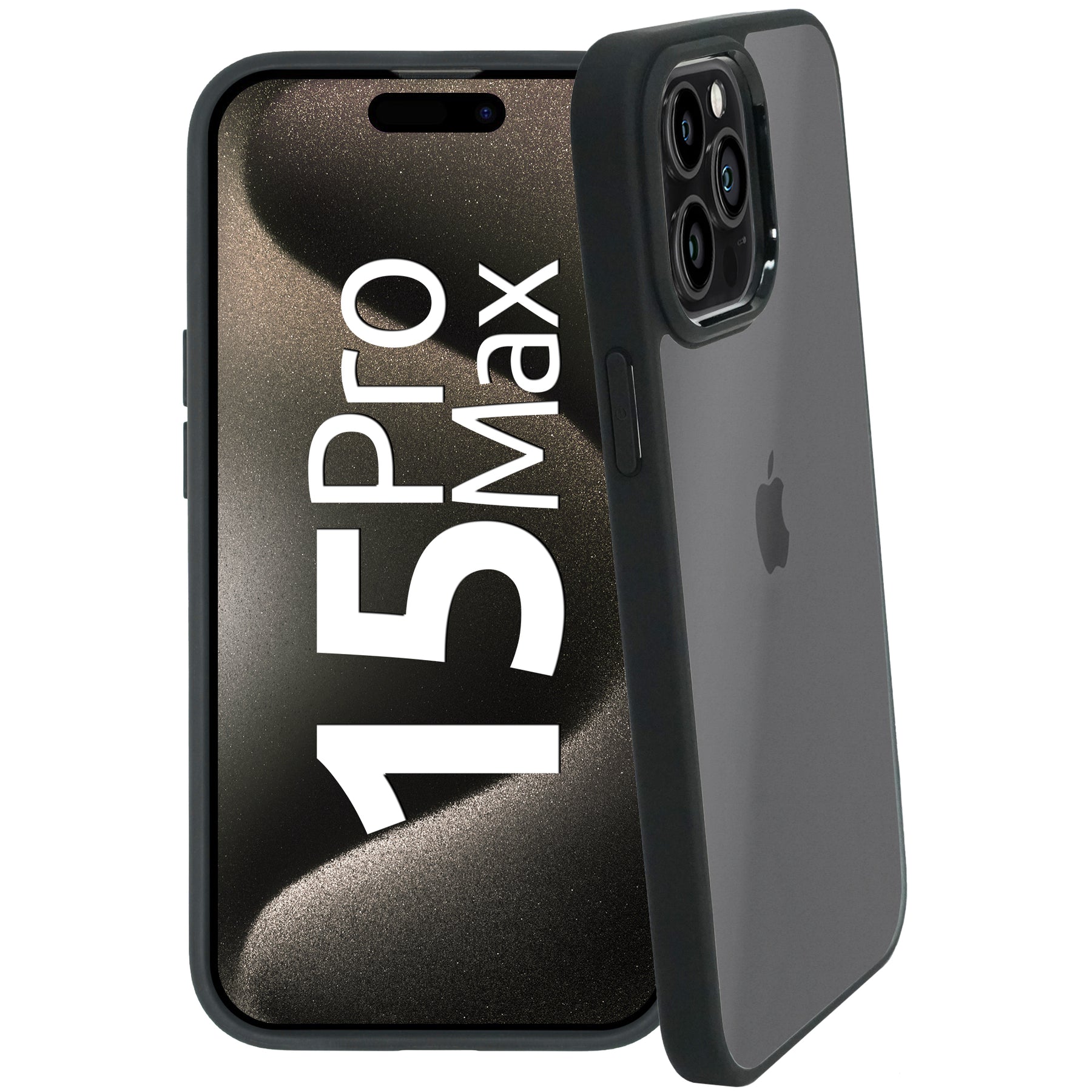 se® Hard Cover Protective Case for the Apple iPhone 15 Series (Matte Black)