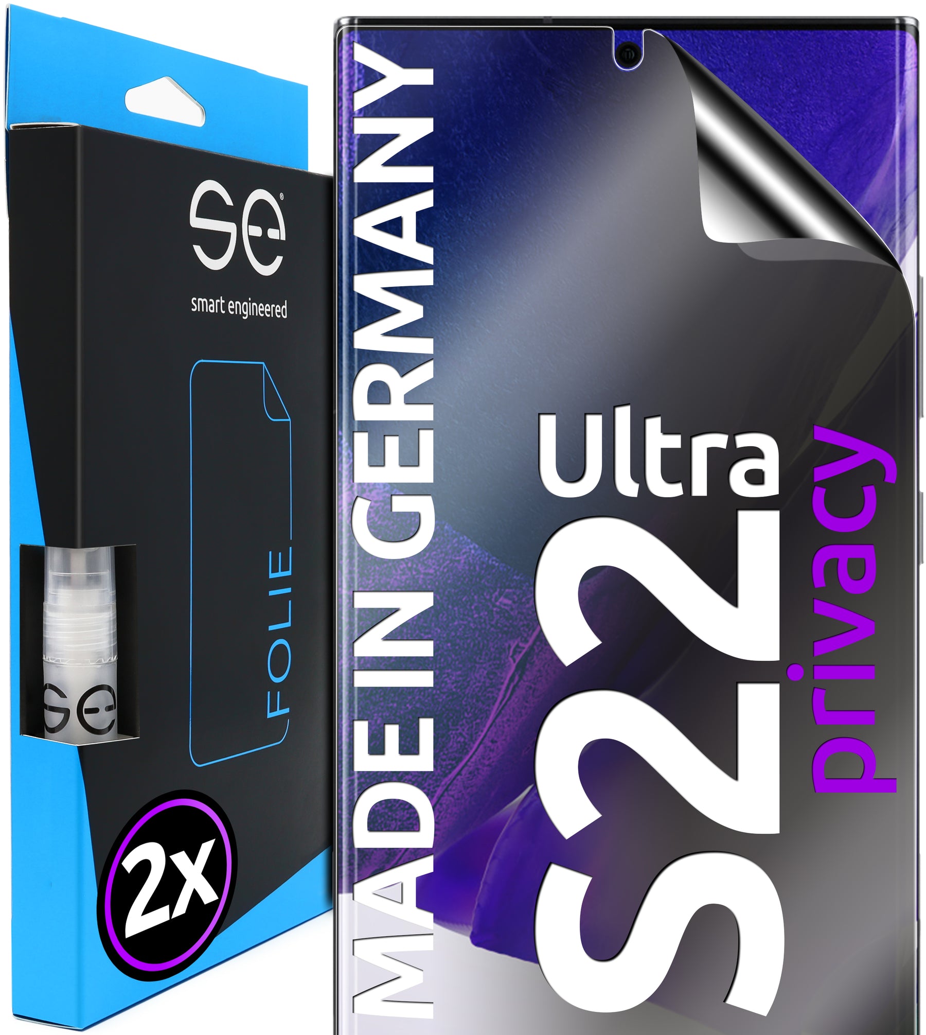 2x 3D Screen Protector for the Samsung Galaxy S22 series (Transparent, Matte or Privacy)