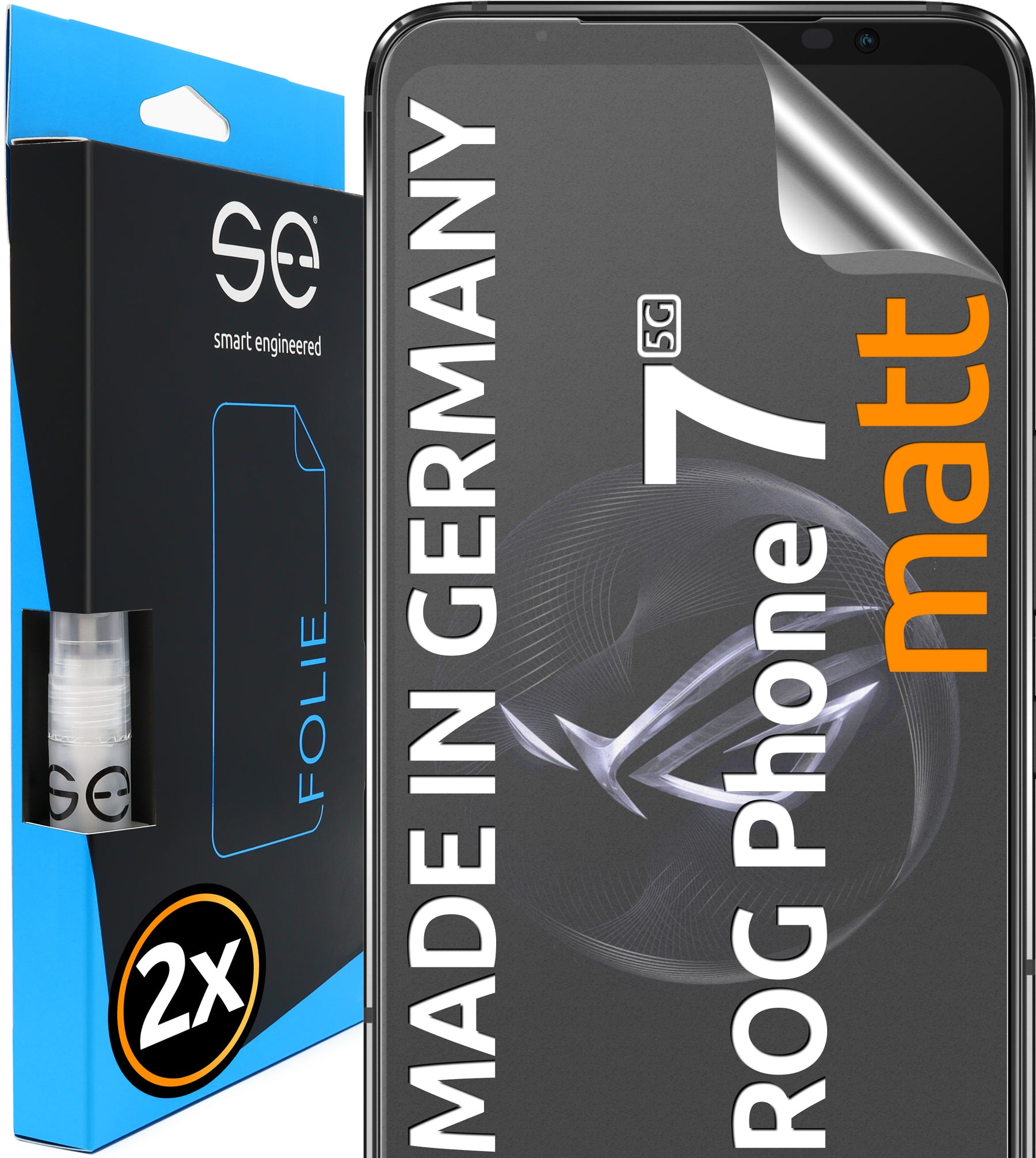 2x 3D protective film for the Asus ROG Phone 7 5G (transparent or matte)