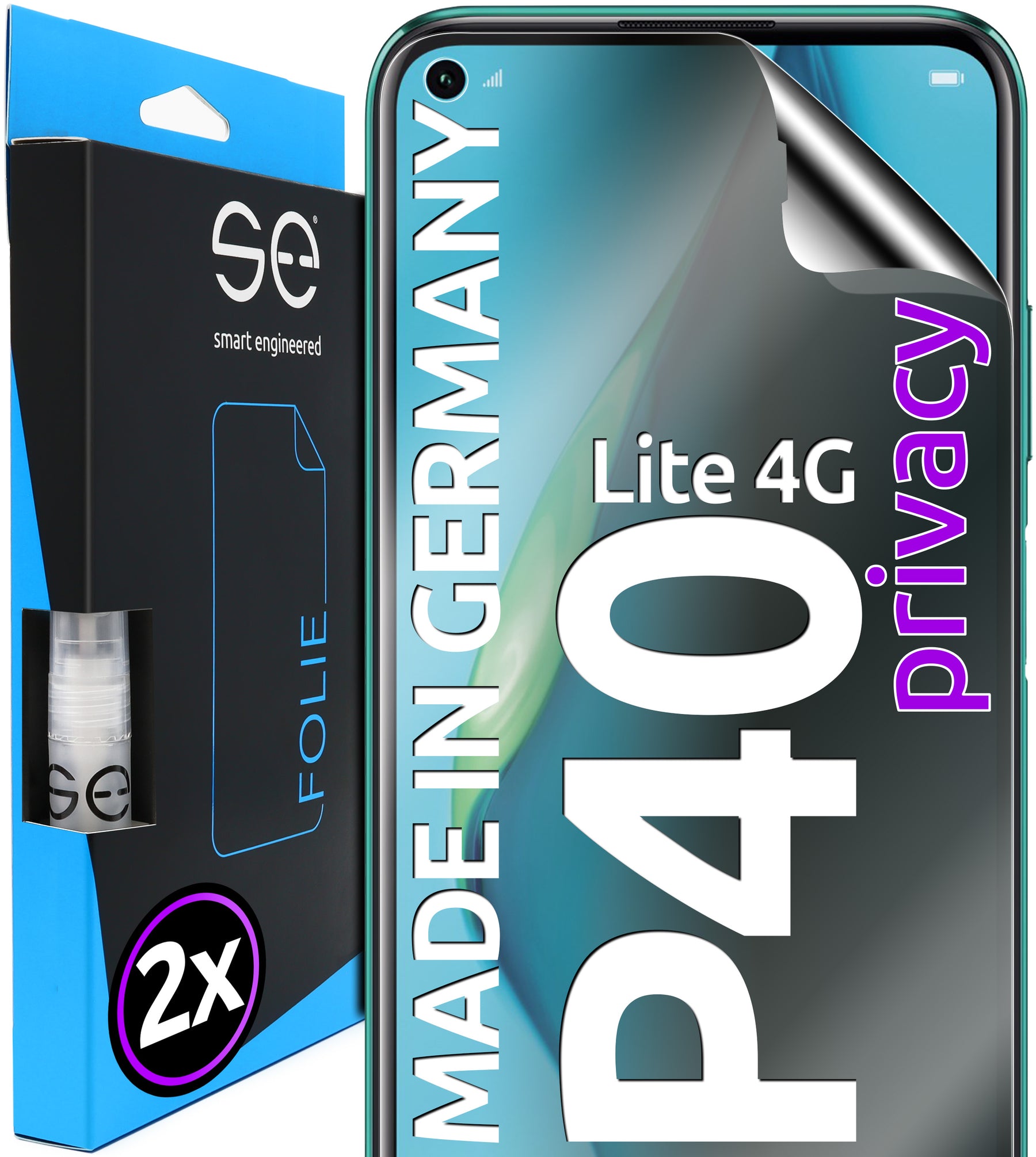 2x 3D Schutzfolie für die Huawei P40 Serie (Transparent, Matt oder Privacy)