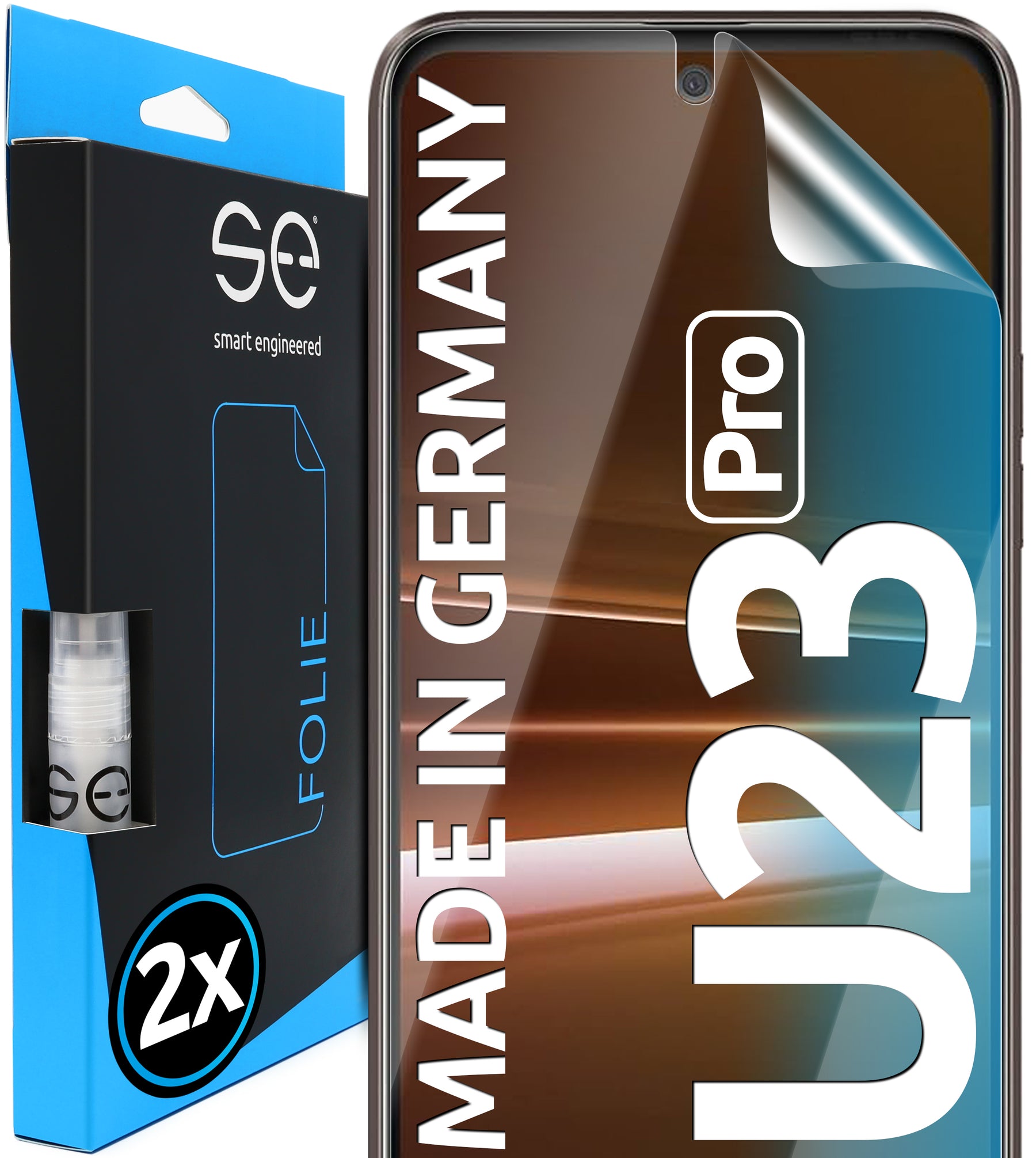 2x 3D Screen Protector for the HTC U23 Pro Series (Transparent, Matte or Privacy)