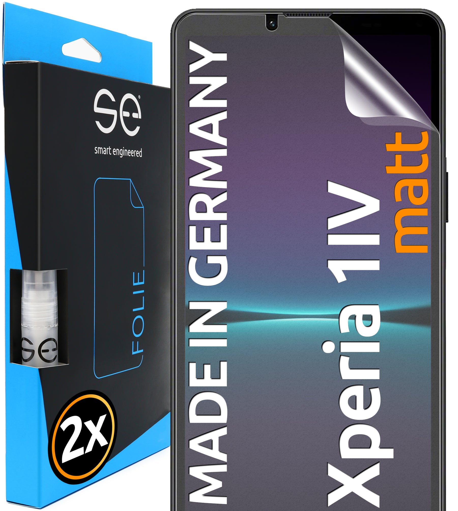 2x se® 3D Schutzfolie für das Sony Xperia 1IV (Transparent, Matt oder Privacy)