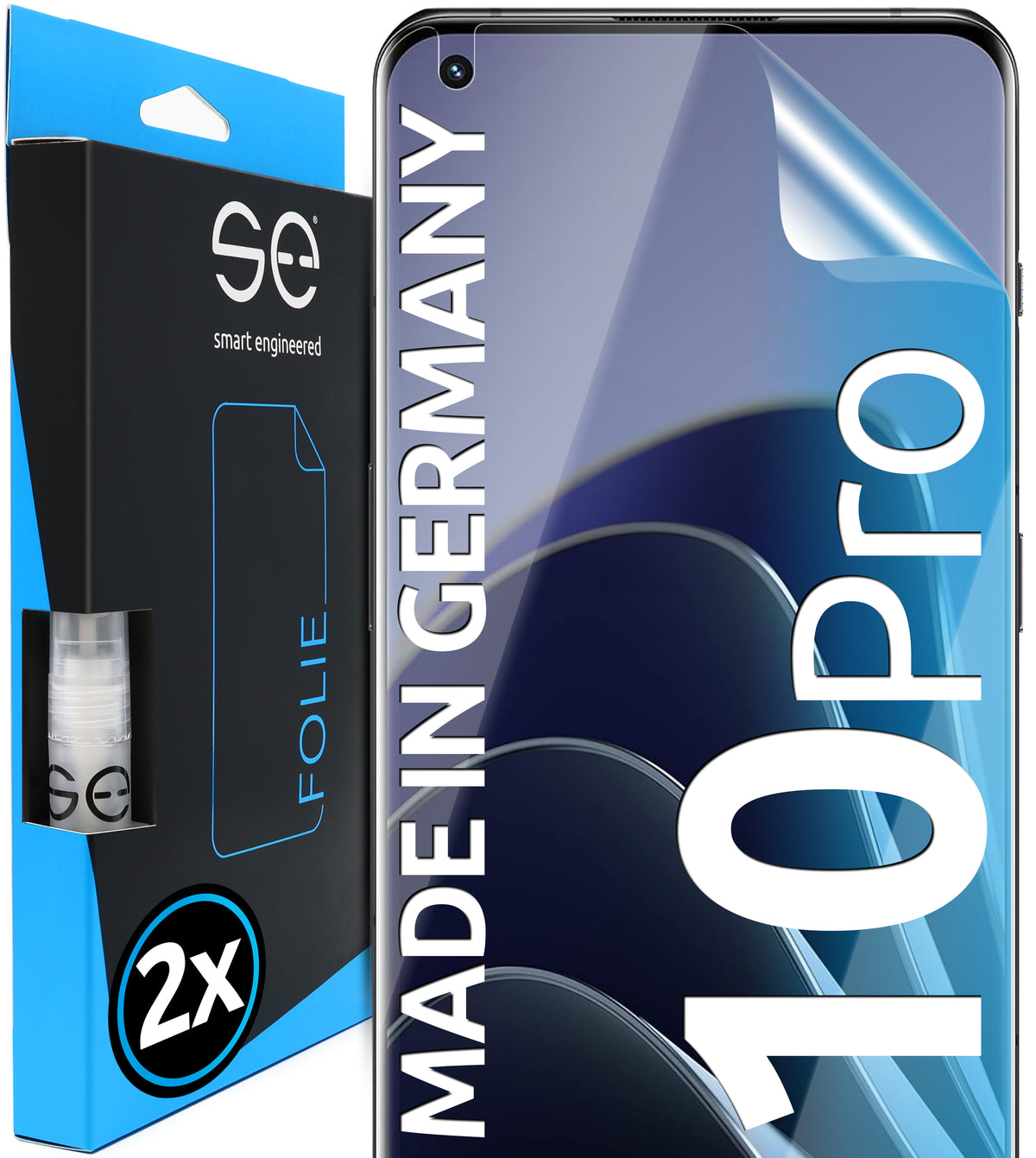 2x 3D protective film for the OnePlus 10 Pro (transparent or matte)