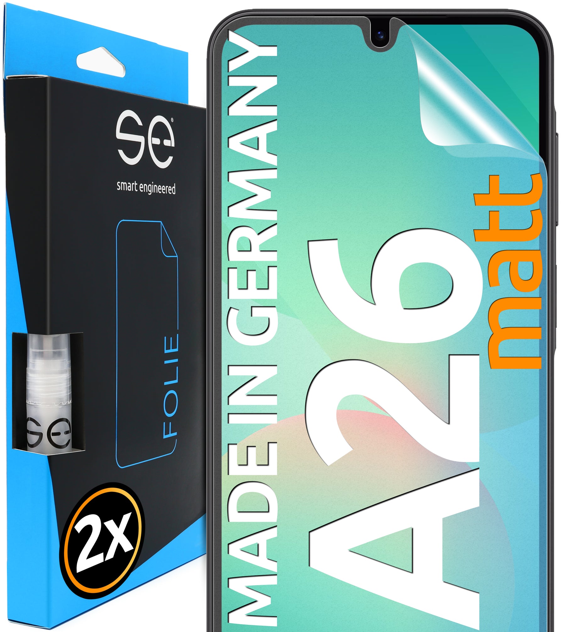 2x se® 3D Schutzfolie für das Samsung Galaxy A26 (Transparent, Matt oder Privacy)