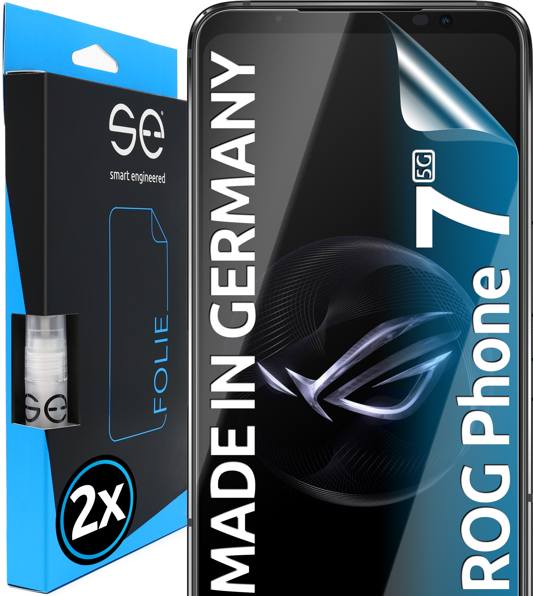 2x 3D protective film for the Asus ROG Phone 7 5G (transparent or matte)