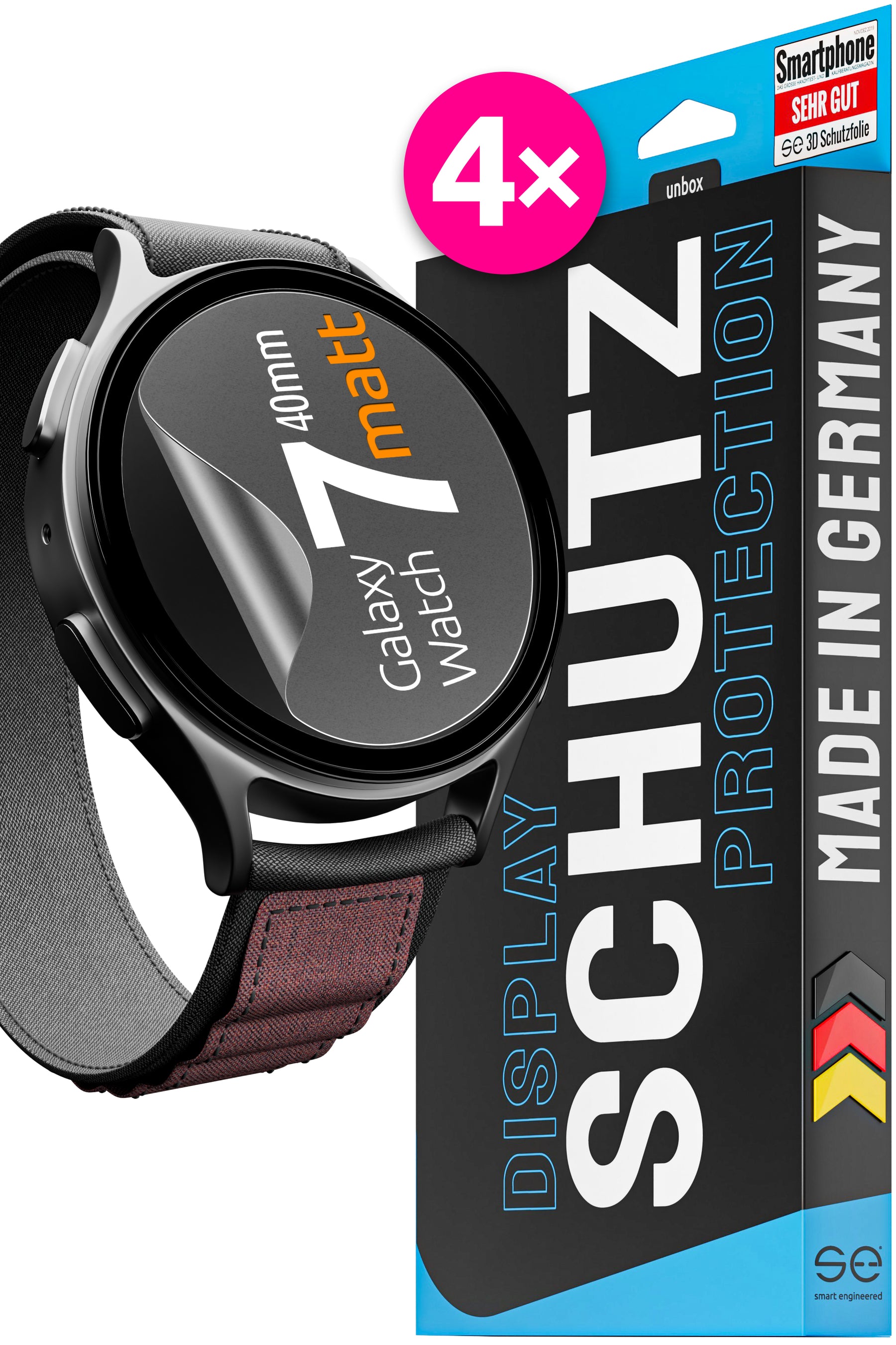 4x se® 3D Schutzfolie für die Samsung Galaxy Watch 7 Serie