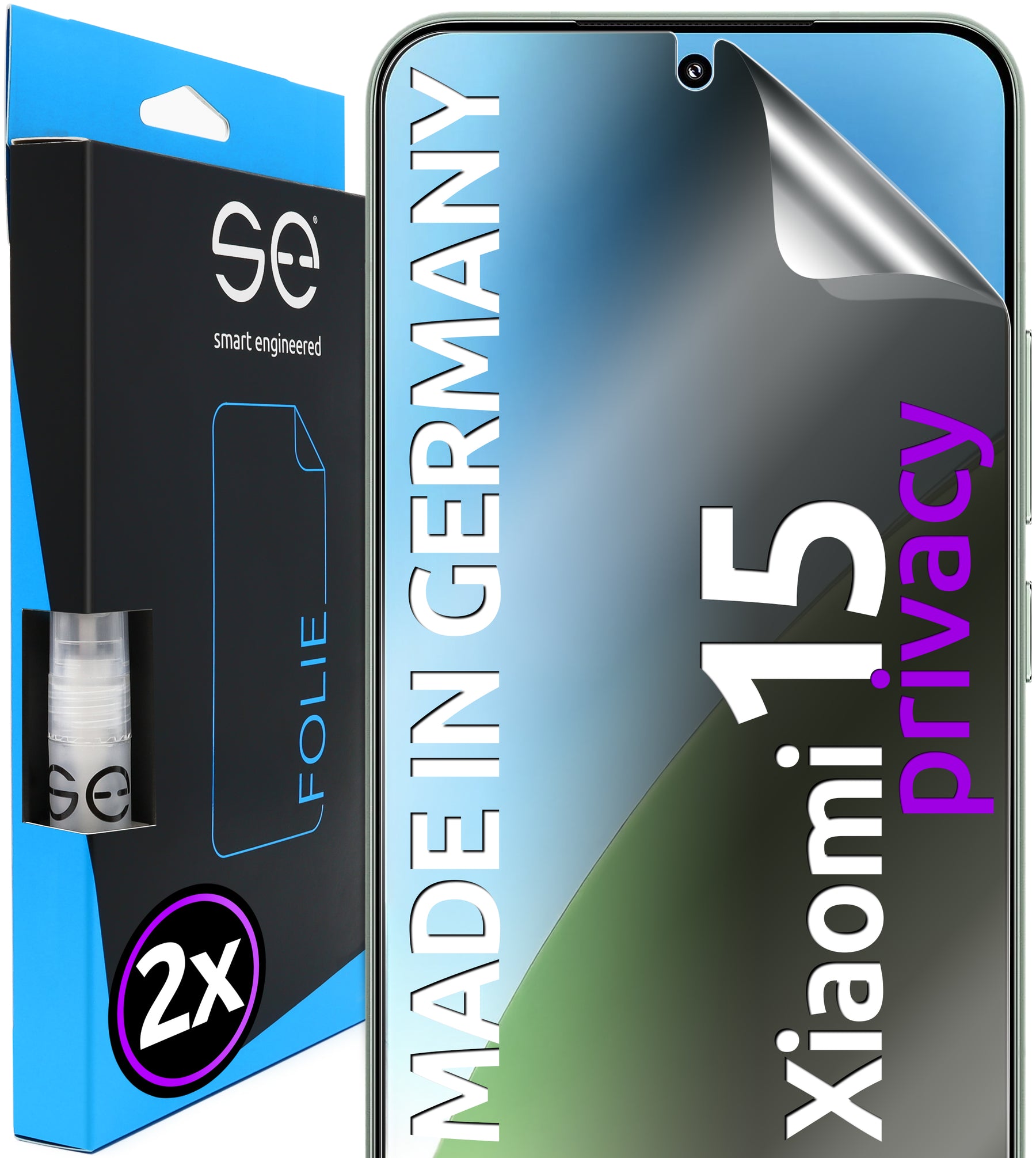 2x 3D Schutzfolie für die Xiaomi 15 Serie (Transparent, Matt oder Privacy)