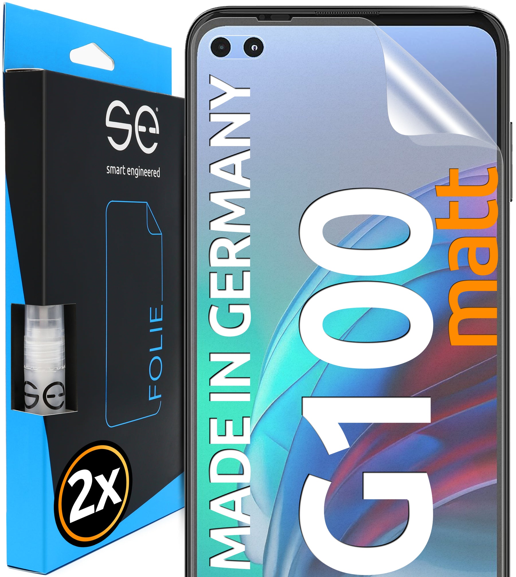 2x se® 3D Schutzfolie für das Motorola Moto G100 (Transparent, Matt oder Privacy)