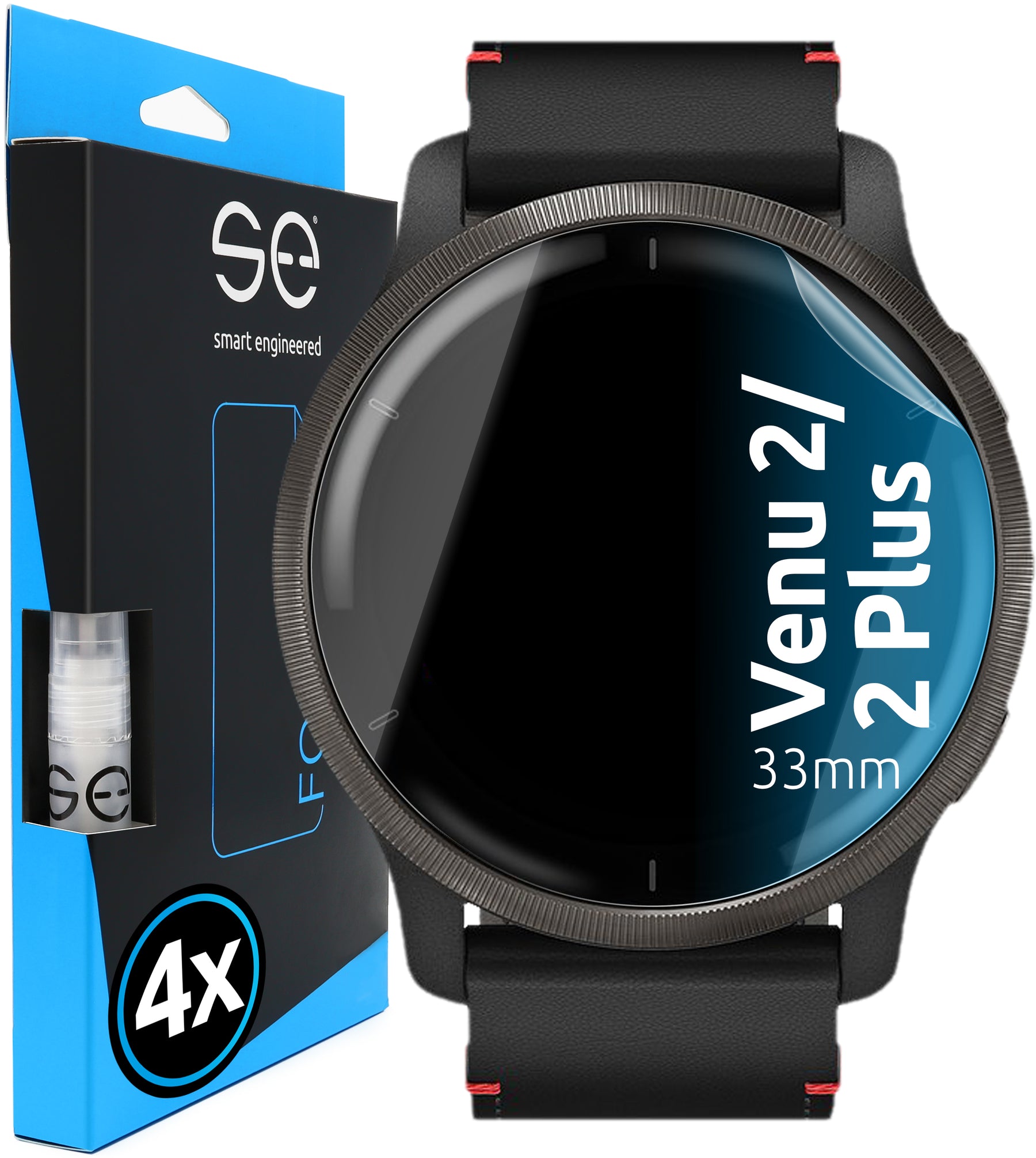 4x 3D Schutzfolie für die Garmin Venu Serie (Transparent oder Matt)