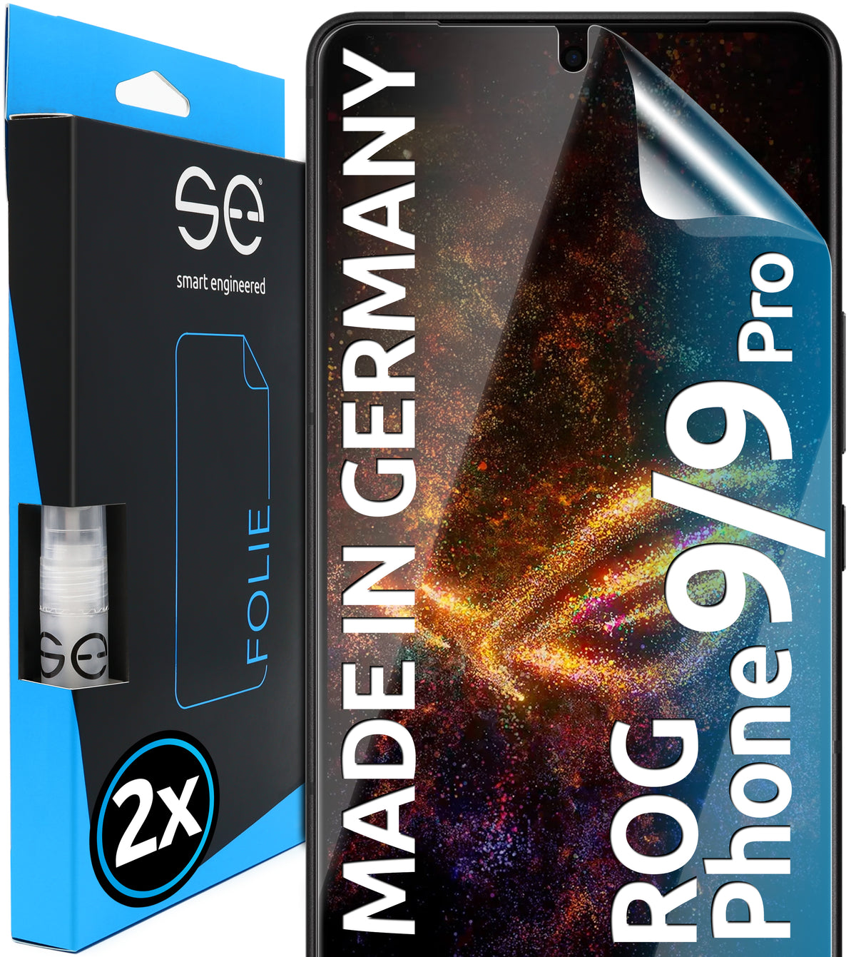 2x 3D protective film for the Asus ROG Phone 9 / 9 Pro (transparent or matte)
