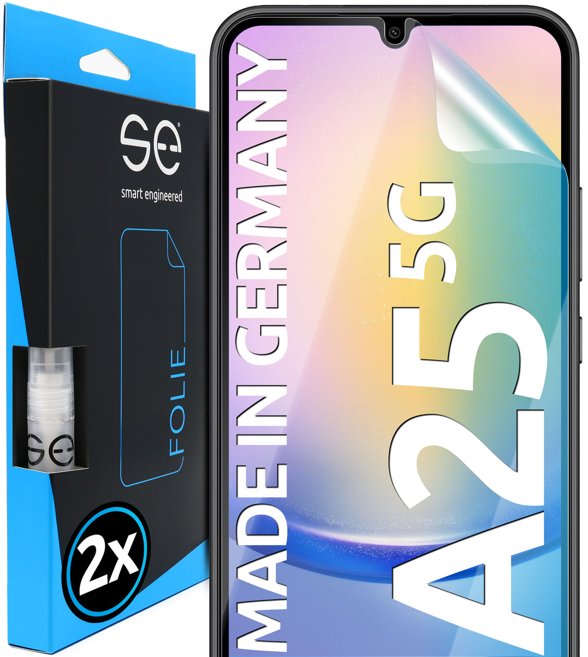 2x se® 3D Screen Protector for the Samsung Galaxy A25 5G (Transparent, Matte or Privacy)